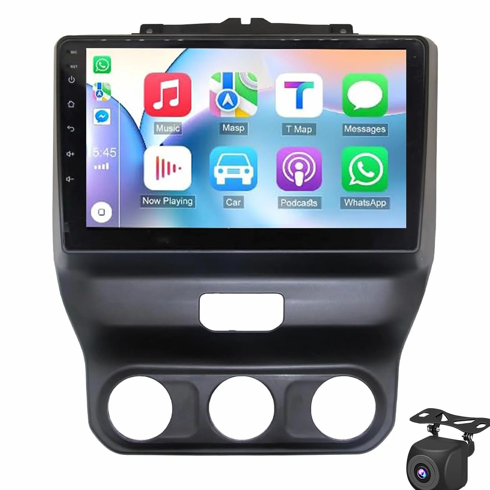 Android 15 9calowy ekran dotykowy radio samochodowe do Dodge Ram 2019-2024 | Bezprzewodowy CarPlay WiFi Bluetooth EQ Audio Android Auto AM/FM Nawigacja GPS AHD Kamera cofania mikrofon