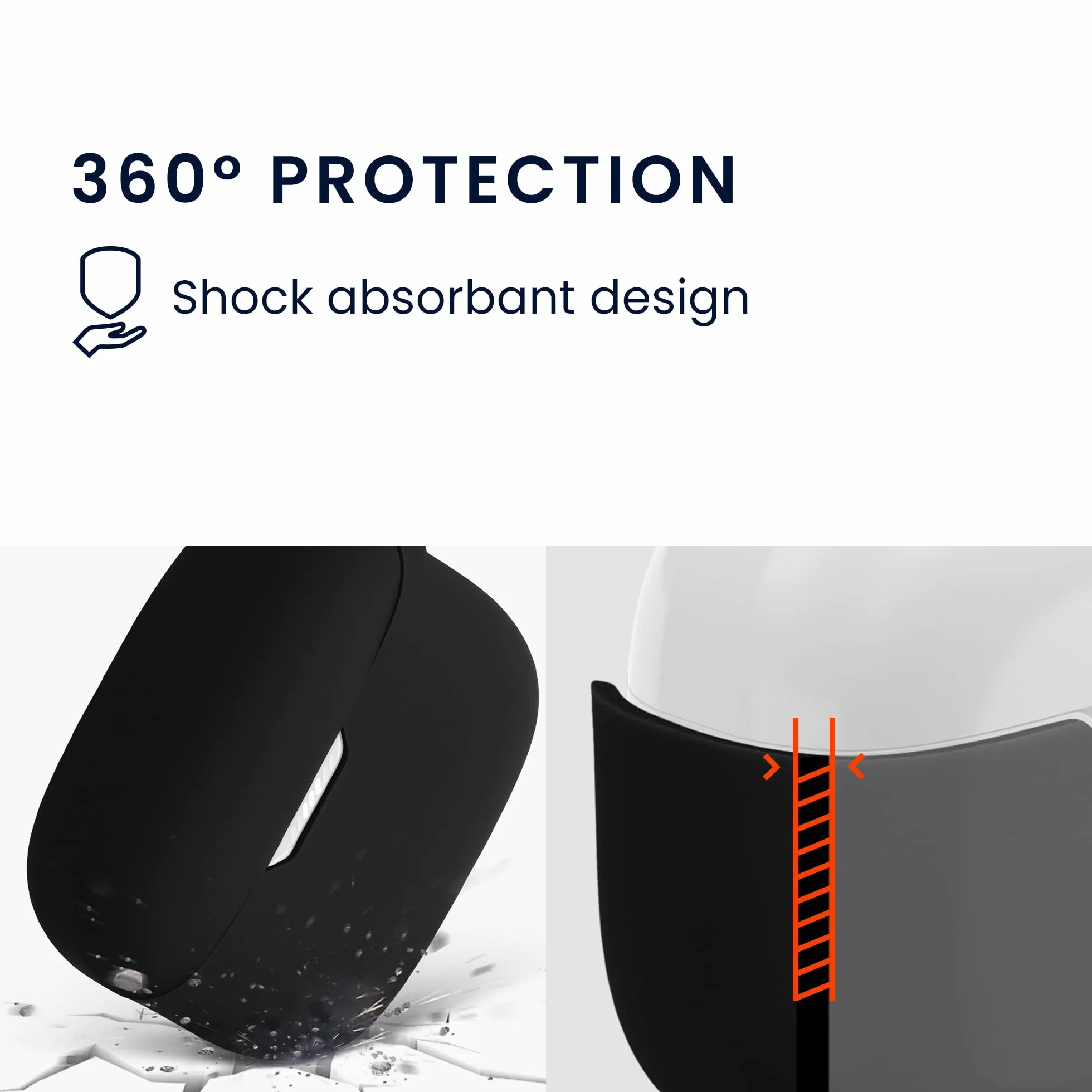 kwmobile Etui kompatybilne z JBL Tune 230 NC TWS / T230NC / T235NC etui - etui na słuchawki - etui silikonowe TPU - etui ochronne w kolorze czarnym