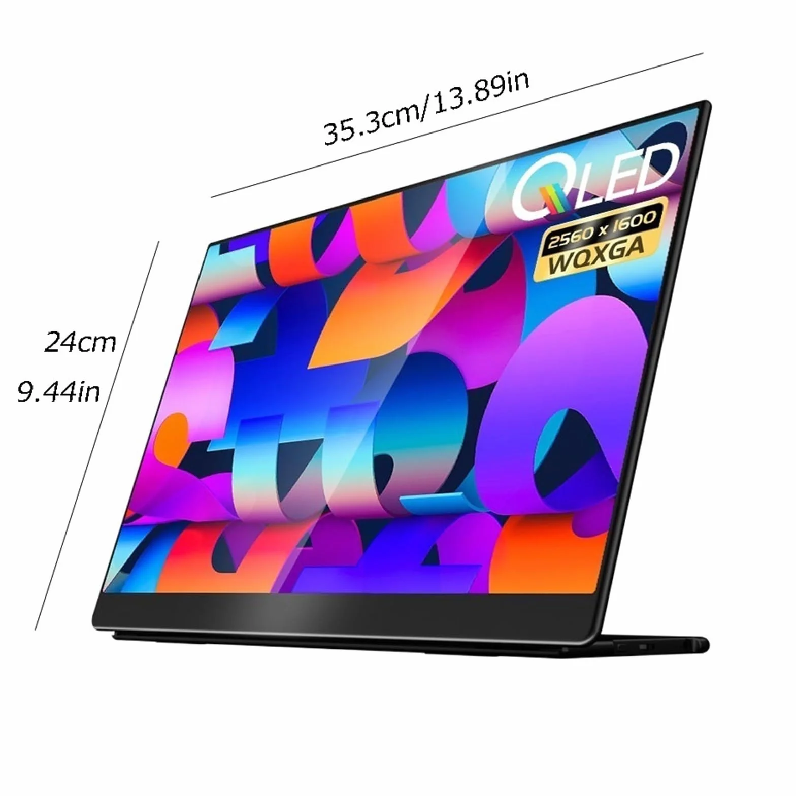 Monitor do biura domowego 16-calowy ekran zewnętrzny QLED 2,5 K. Rozdzielczość 2560 * 1600. Ekran rozszerzający laptopa. Zewnętrzny biurowy do gier