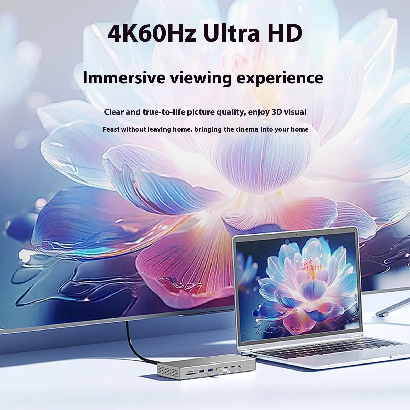 Koncentratory 4K z wieloma wyświetlaczami USB C, 16-portowe adaptery z gigabitowym ładowaniem Ethernet, port USB 3.2, adaptery Ethernet HDTV DP