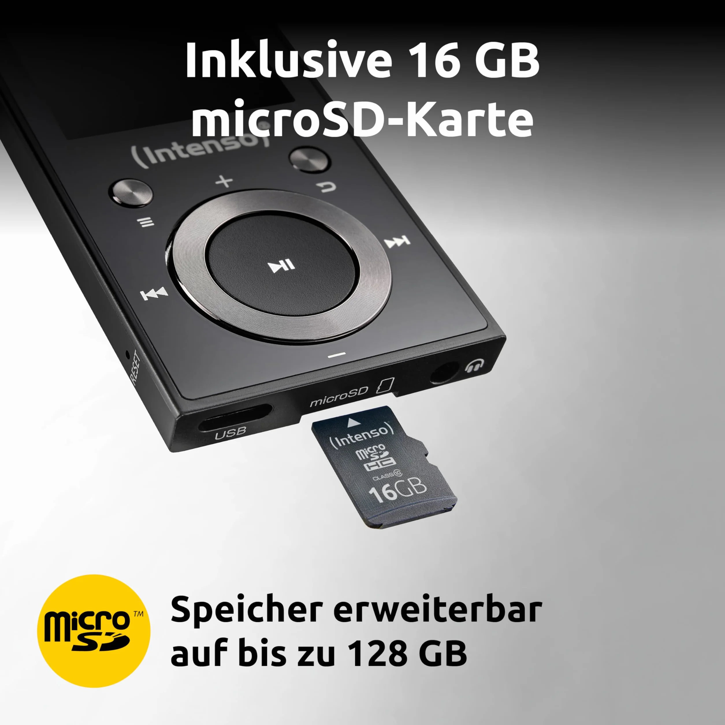 Intenso Odtwarzacz MP3 Skuter wideo 1,8 cala Bluetooth Czarny