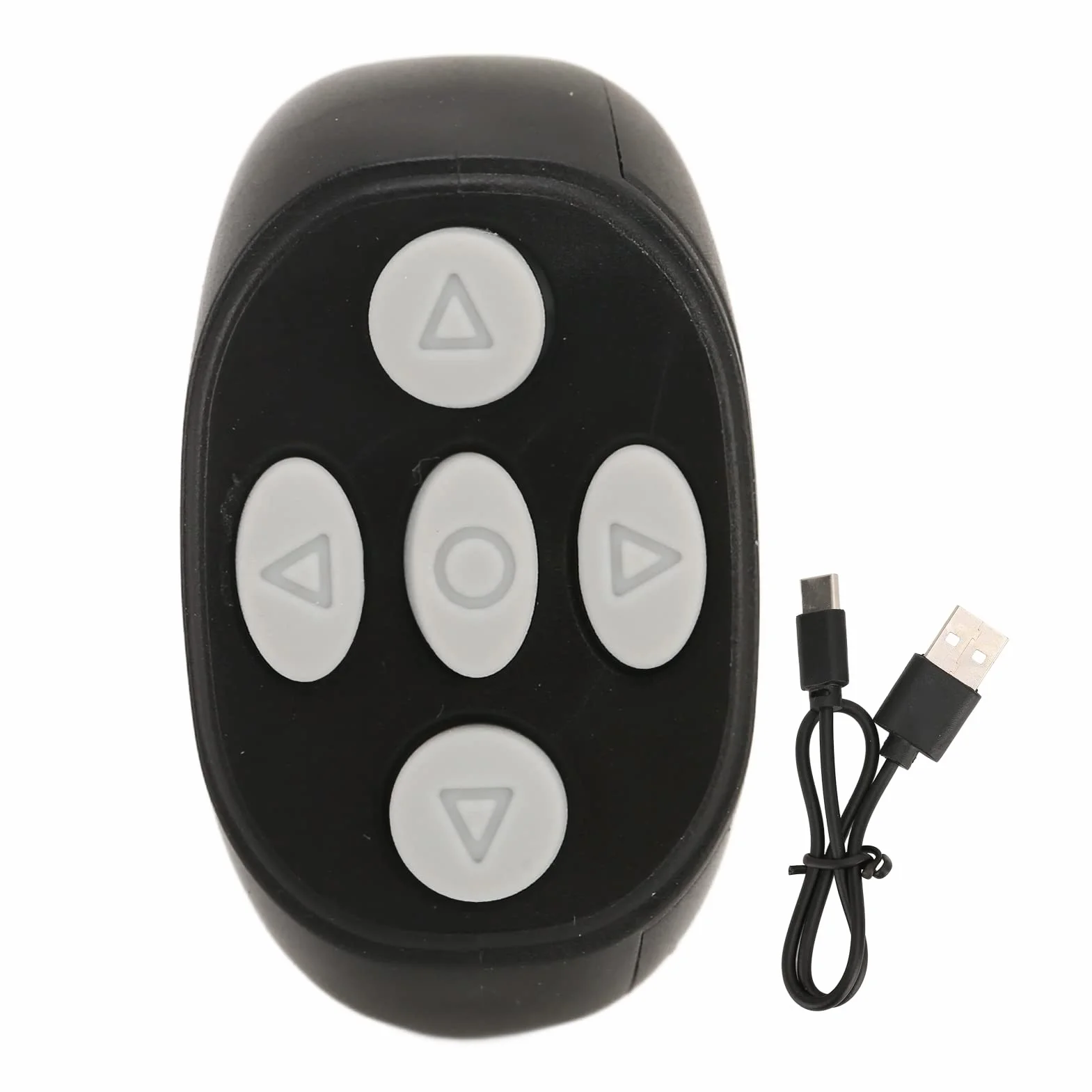 Pilot Zdalnego Sterowania Bluetooth Bezprzewodowy Przewijanie Strony dla iOS Android Czarny