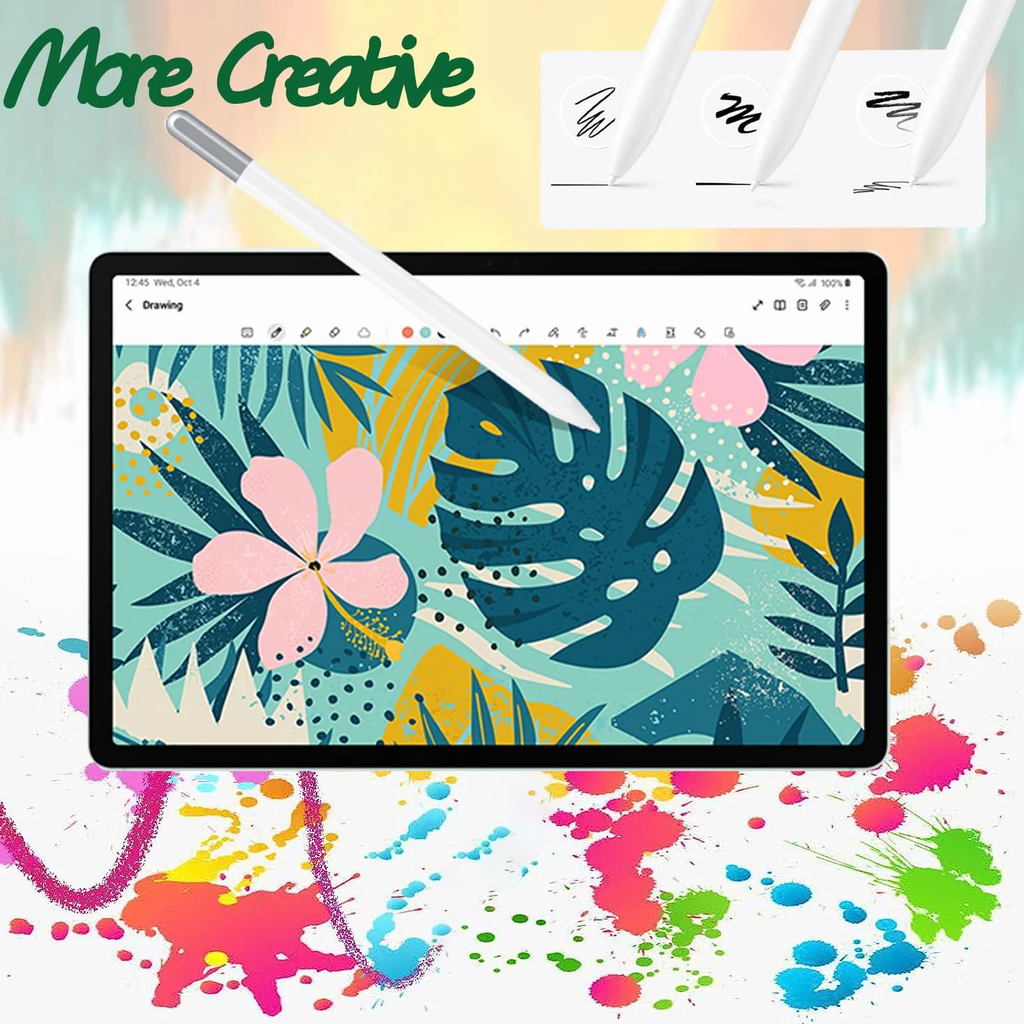 3 szt. oryginalnych wymiennych miękkich końcówek do Samsung S Pen Galaxy Tab S6 Lite/S10 Lite/S10 FE/S10 FE+ Plus/S10 Ultra/S10+ Plus/S9 FE+ Plus/S9 FE/S9/S9 Ultra/S8/S7 FE, białe