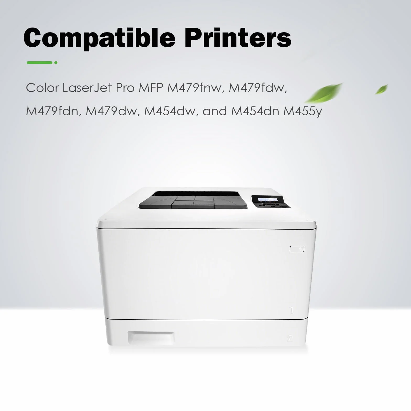 415A Toner zamiennik do HP Color LaserJet Pro MFP M479fnw, M479fdw, M479fdn, M479dw, M454dw, i M454dn M455y (czarny, 1 opakowanie) - z chipem