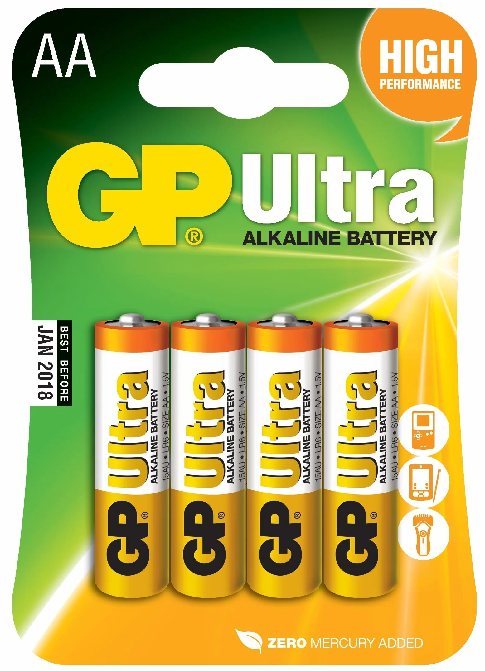GP Ultra alkaliczna bateria AA - 4 szt.