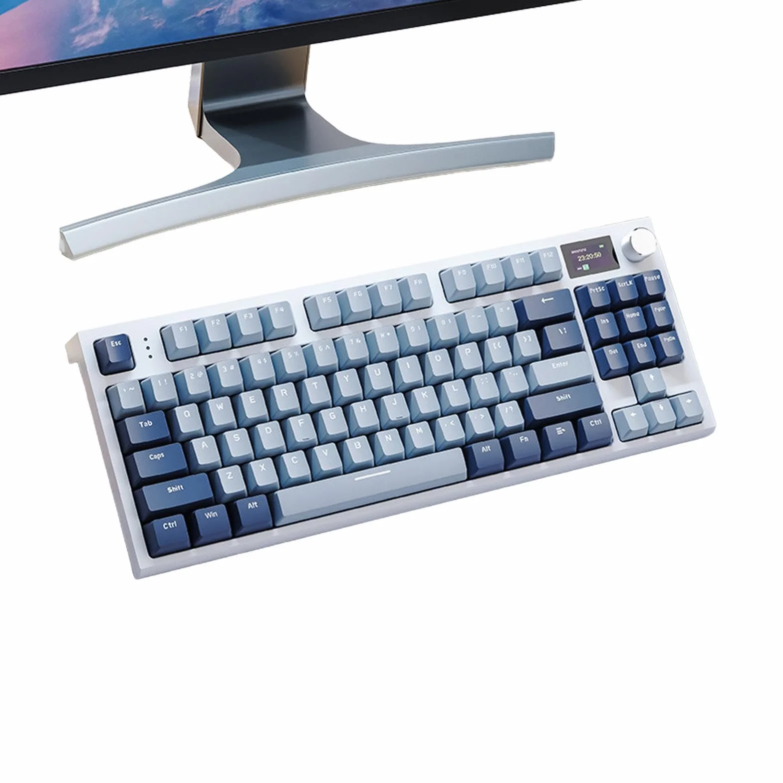 Klawiatura mechaniczna 2,4 GHz montowana uszczelce | wszechstronna klawiatura RGB z ? ?czno?ci? bezprzewodow?, przewodow? i 5.0, prze? ?czniki hot-swap, dostosowywanie ekranu LCD