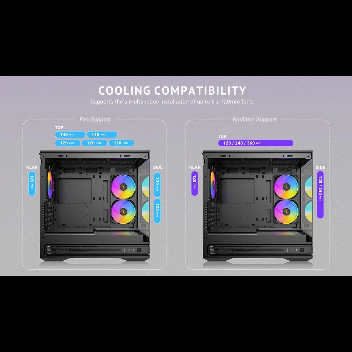 Antec C2M ARGB, kompaktowa obudowa MicroATX, panoramiczne szkło hartowane, wysoki przepływ powietrza, 3 wentylatory PWM ARGB w zestawie, obsługa chłodnicy 360 mm i procesor graficzny 415 mm, typ C 10