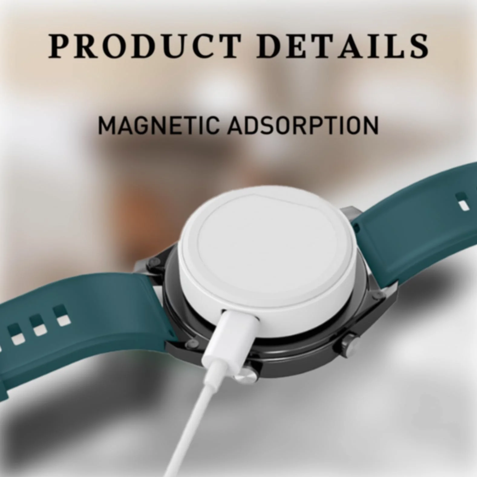 Ładowarka magnetyczna do Huawei Watch GT5, GT5 Pro, GT4, GT3, GT3 Pro, GT2 P, Watch 4, 4P, 3, 3P Ultimate, z kablem o długości 1 m, przenośna stacja ładująca do domu i biura.
