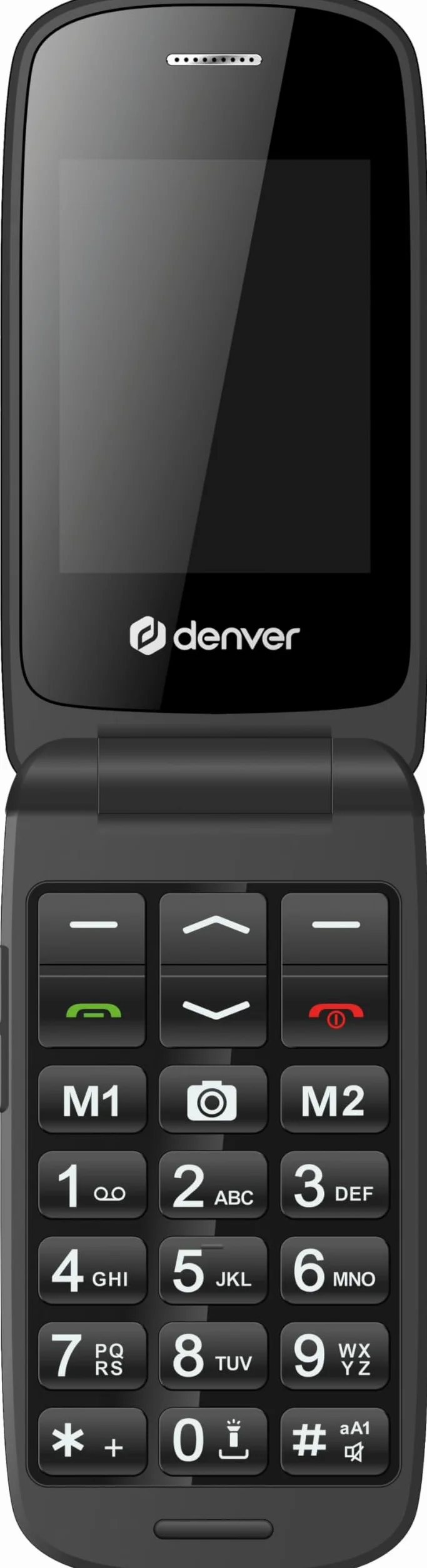 Denver telefon komórkowy 2,4 cala - SMS - quand Band - Camara - Przyciski sos - dla starszych