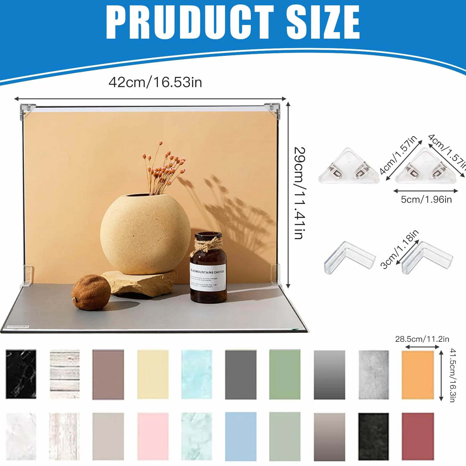 Zestaw 10 sztuk desek do fotografii, dwustronne tło, 42 x 29 cm, 20 wzorów, tła do fotografii żywności, płaskie rekwizyty do biżuterii, kosmetyków, makijażu