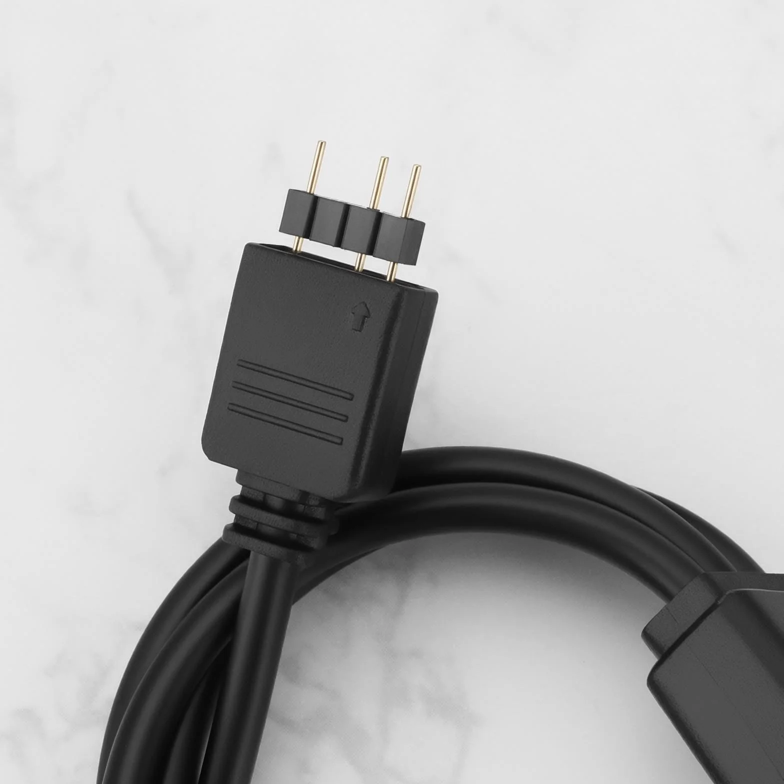 ECSiNG 2 szt. 5 V 3-pinowy ARGB żeński na SM męski kabel adaptera 1 do 3 ARGB rozdzielany kabel 30 cm do taśm LED PC 5 V ARGB wentylator obudowa komputera