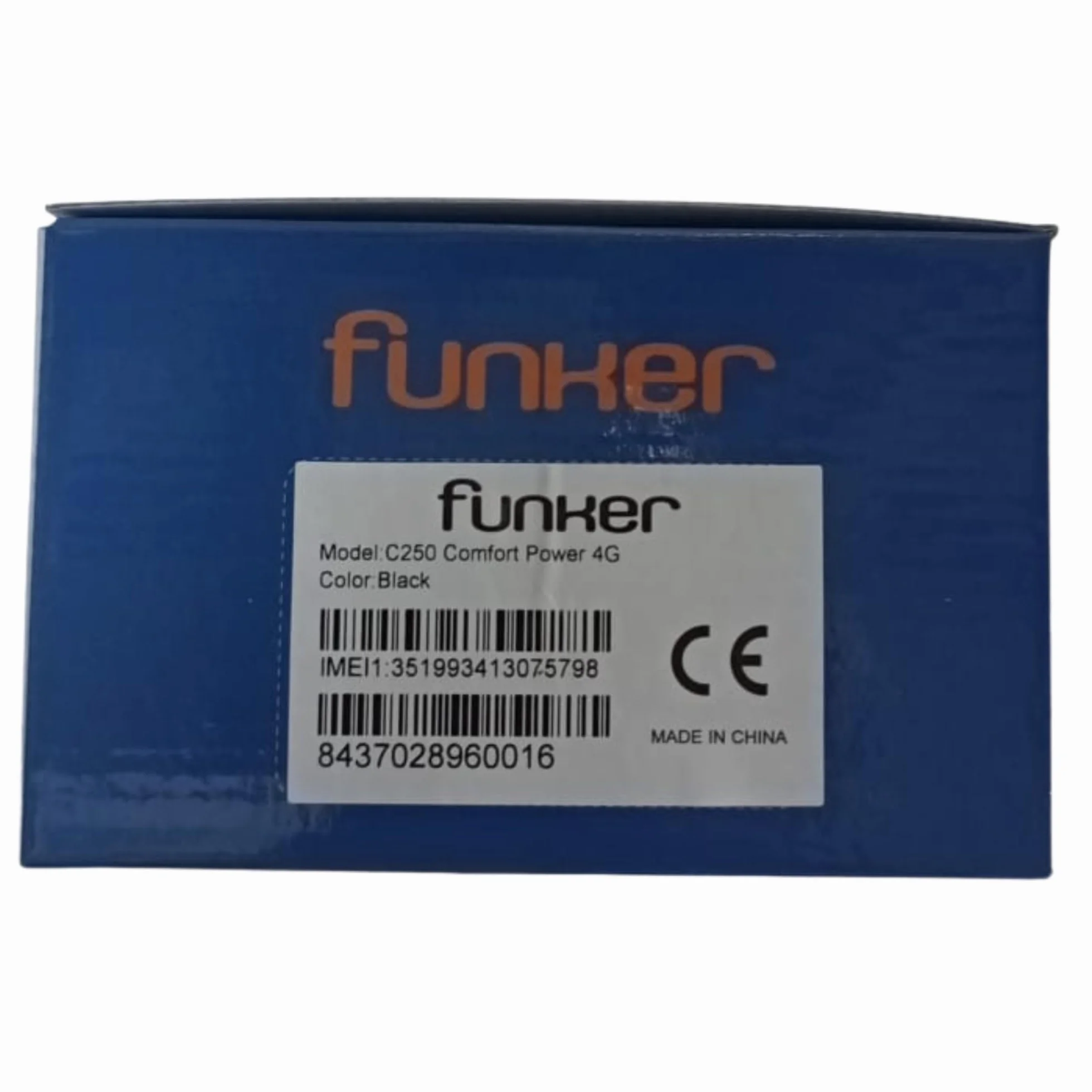 Funker C250 Comfort Power 4G - telefon komórkowy z klapką dla seniorów, stacja ładująca, klawiatura o wysokim kontraście, przycisk SOS, łatwy w użyciu, 3 bezpośrednie wspomnienia, bateria 1450 mAh