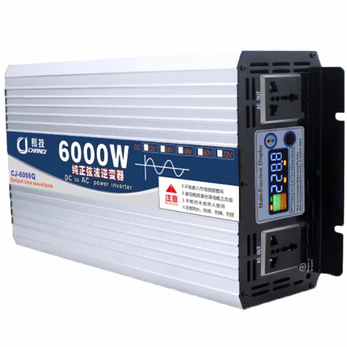 Przetwornica czystej fali sinusoidalnej 6000 W/8000 W/10000 W/12000 W Przetwornica napięcia DC 12V 24V 48V 60V 72V do 220V 230V Przetwornica prądu,6000W-12V