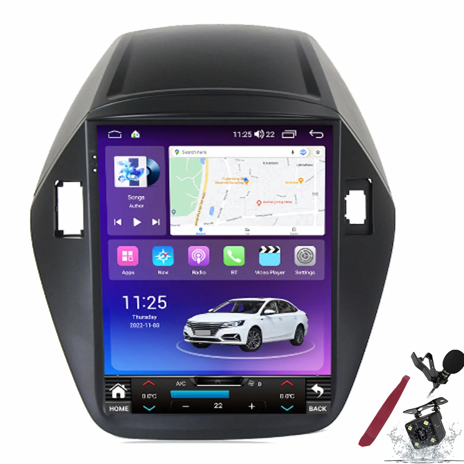 Android 15 Qualcomm Car Radio dla H-yundai IX35 Tuscn (2010-2015) Wymiana Stereo Head Unit 9,7" QLED Touchscreen z Carplay GPS Nawigacją Multimedia Player DSP,M400s