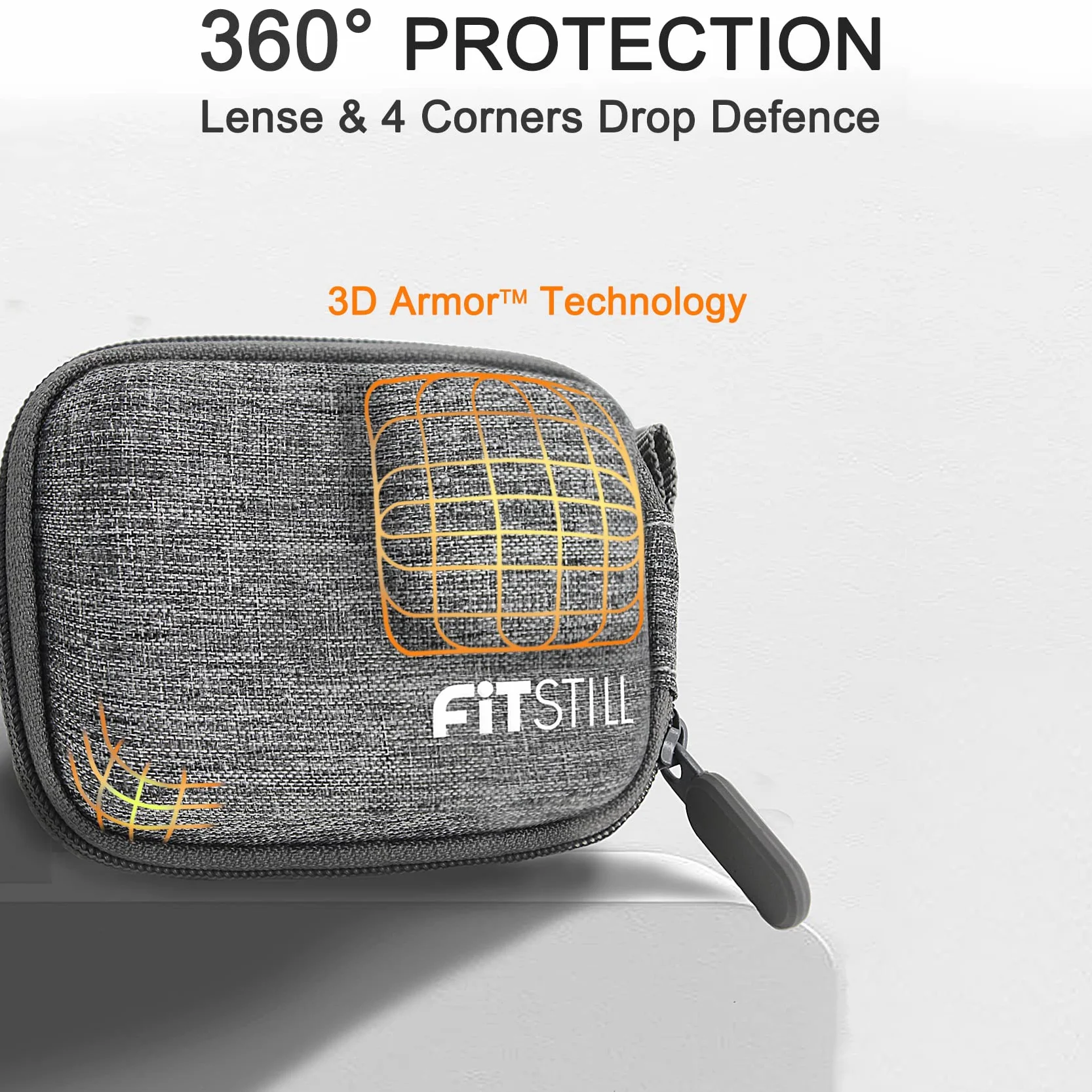 FitStill Mini etui ochronne do Go Pro Hero 12/11/10/9/8/7/6/5 torba podróżna z twardą skorupą DJI Osmo Action 1, Campark, YI
