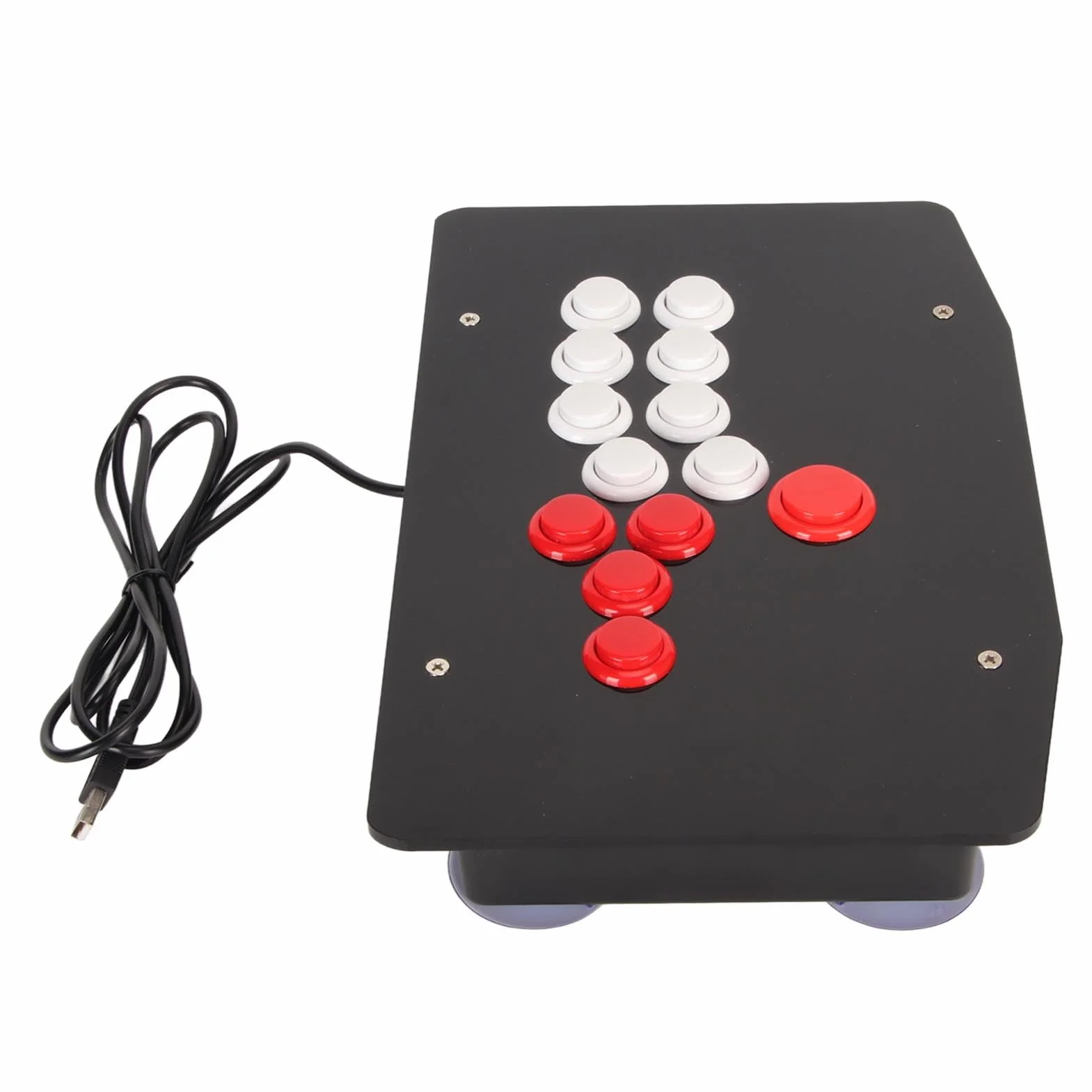 FILFEEL Fight Stick USB 2.0 z 5 Klawiszami Kierunkowymi i 8 Dużymi Przyciskami Funkcyjnymi do Gier Walki