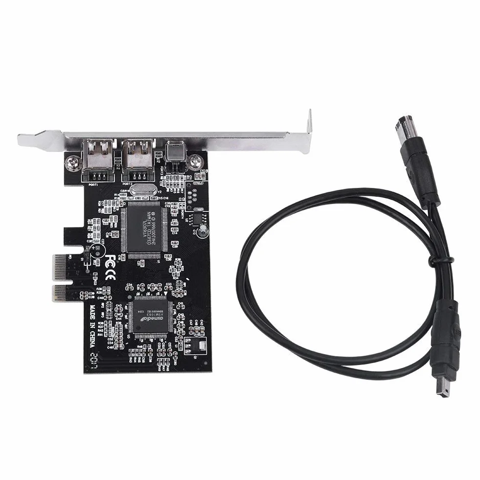 Firewire PCI Express karta kontrolera IEEE 1394a z kablem