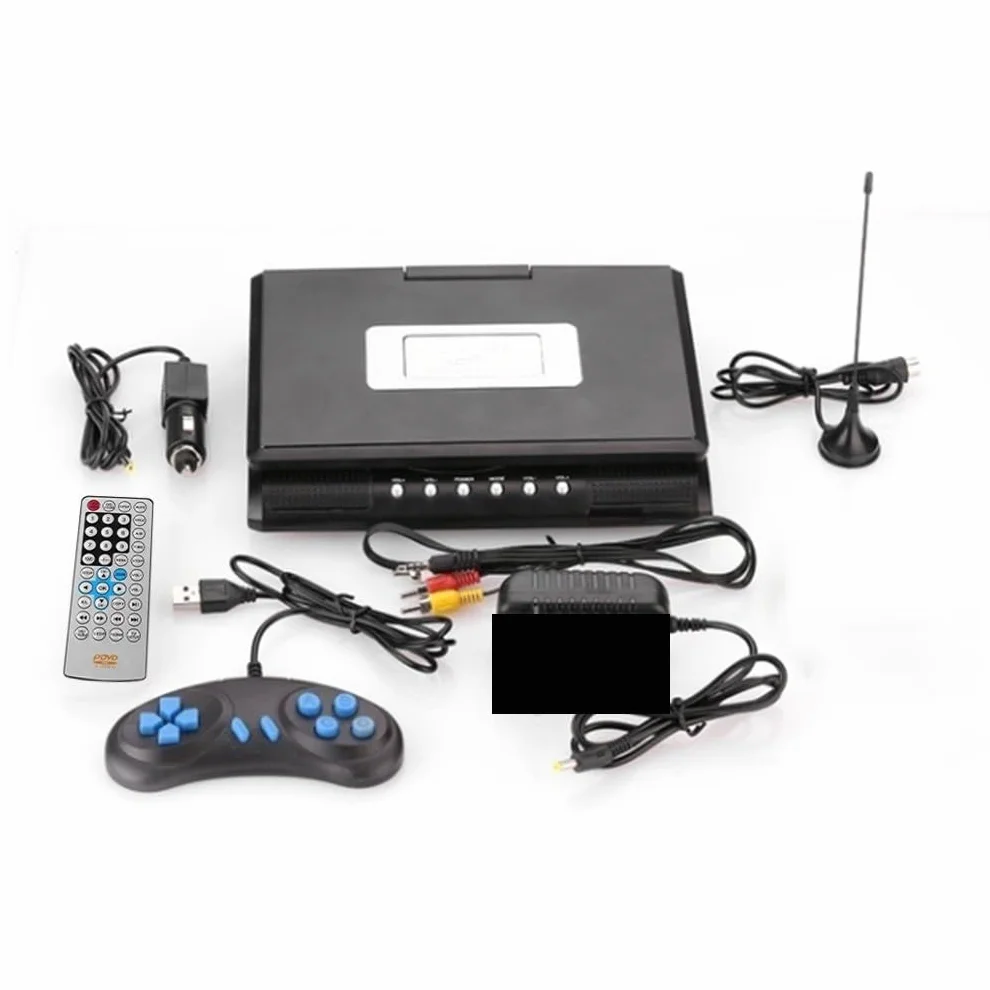 Przenośny odtwarzacz DVD,Odtwarzacz DVD, Przenośny przenośny odtwarzacz DVD z telewizorem Wbudowana bateria Obrotowa inteligentna funkcja wyłączania zasilania Mini telewizor,for Home, Car
