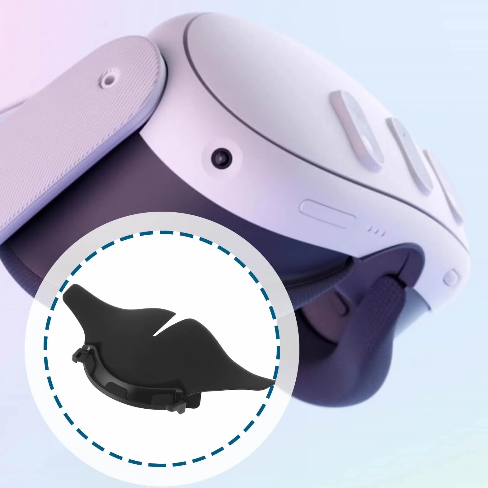 1 szt. osłona na nos zapobiegająca wyciekom, silikonowa podkładka na nos z blokadą światła, kompatybilna z zestawem słuchawkowym Meta Oculus Quest 3 VR, akcesoria do ulepszenia