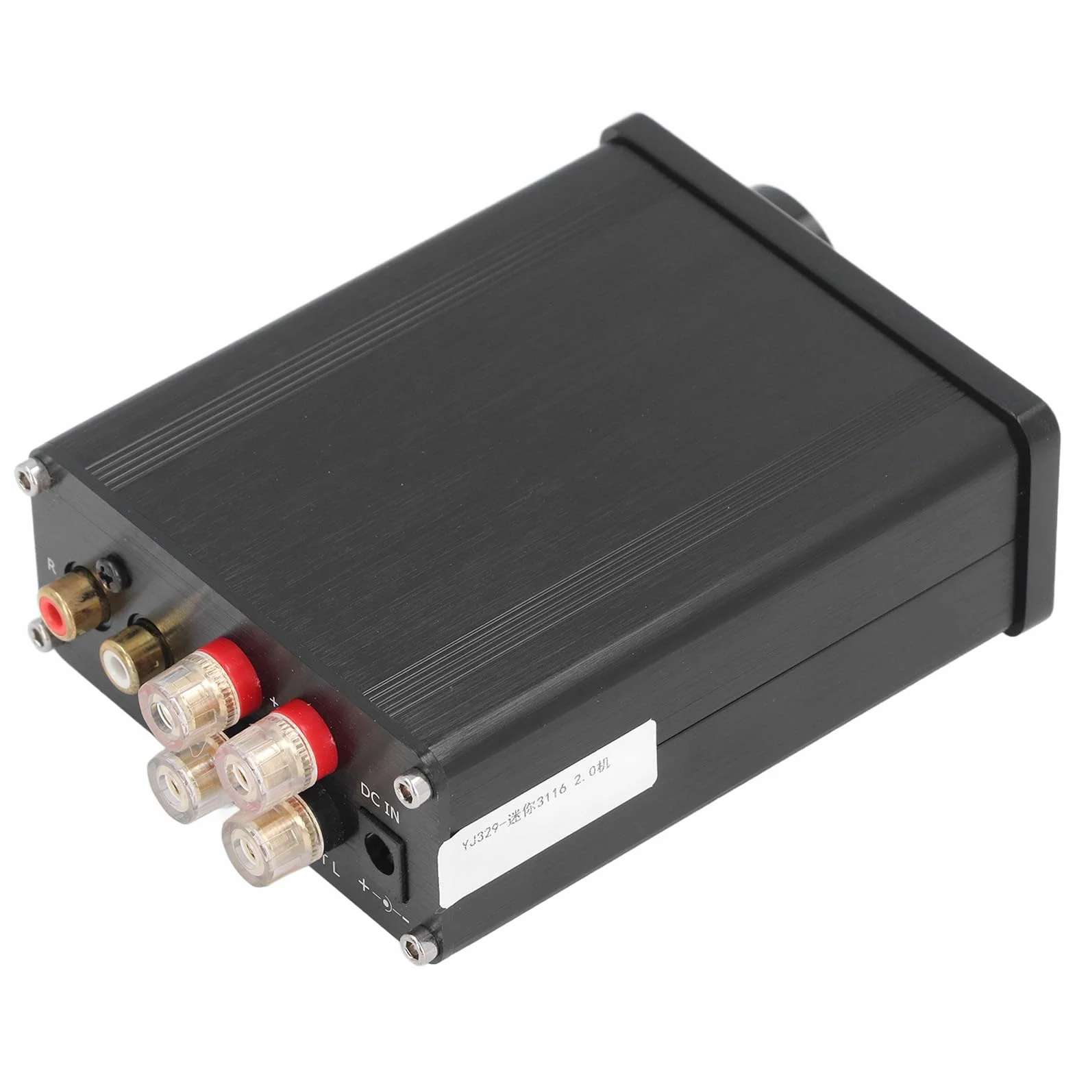 Zerodis Cyfrowy Wzmacniacz Mocy Stop Aluminium Płyta Wzmacniacza Stereo HIFI Klasa D 2 X 100 W DC 18 V do DC 24 V 20 Hz do 20 KHz Domowego Systemu Audio Słuchanie na Komputerze Stacjonarnym