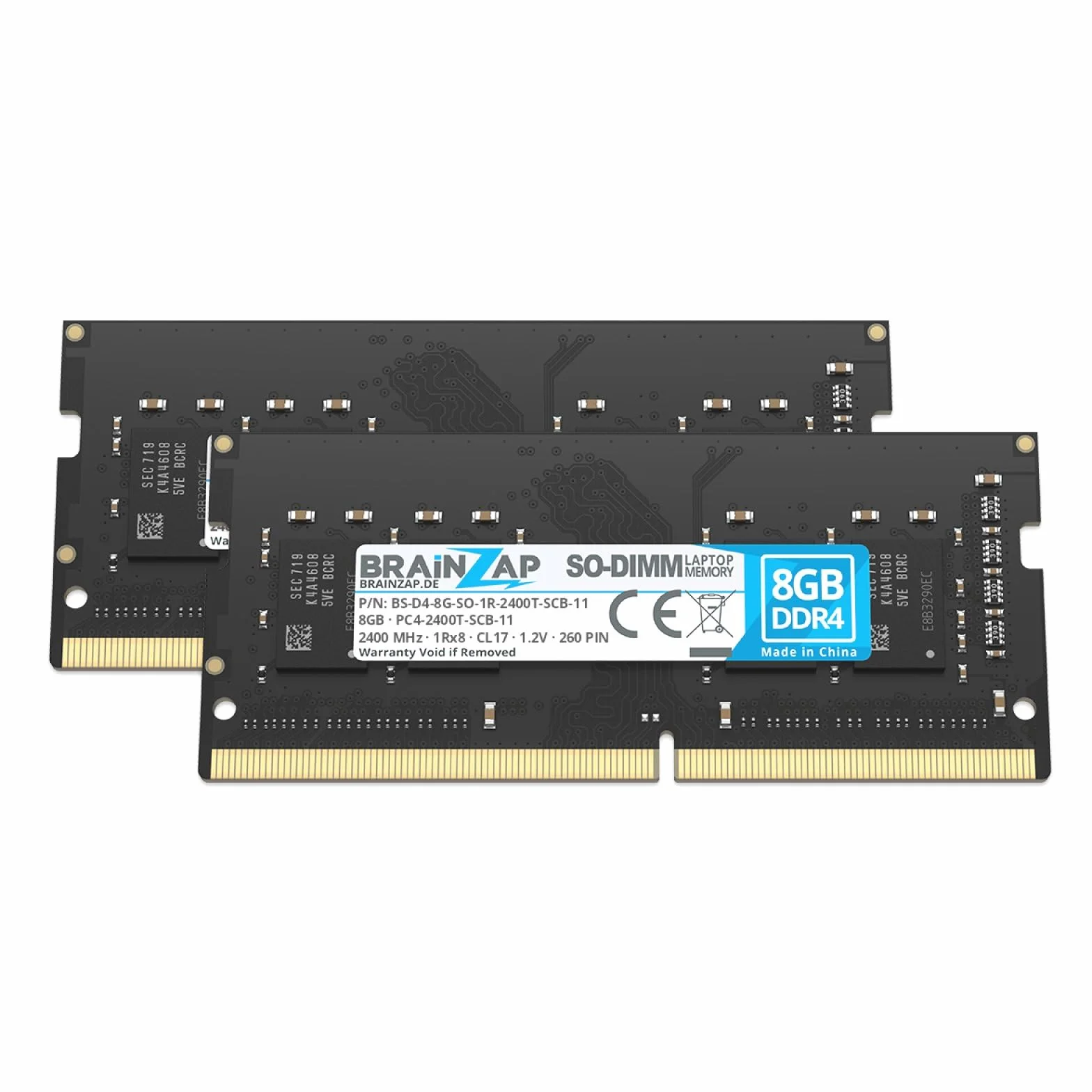 BRAINZAP 16 GB (2X 8 GB) DDR4 RAM SO-DIMM PC4-2400T-SCB-11 1Rx8 2400 MHz 1.2V CL17 notebook laptop pamięć operacyjna Unbuffered Non-ECC