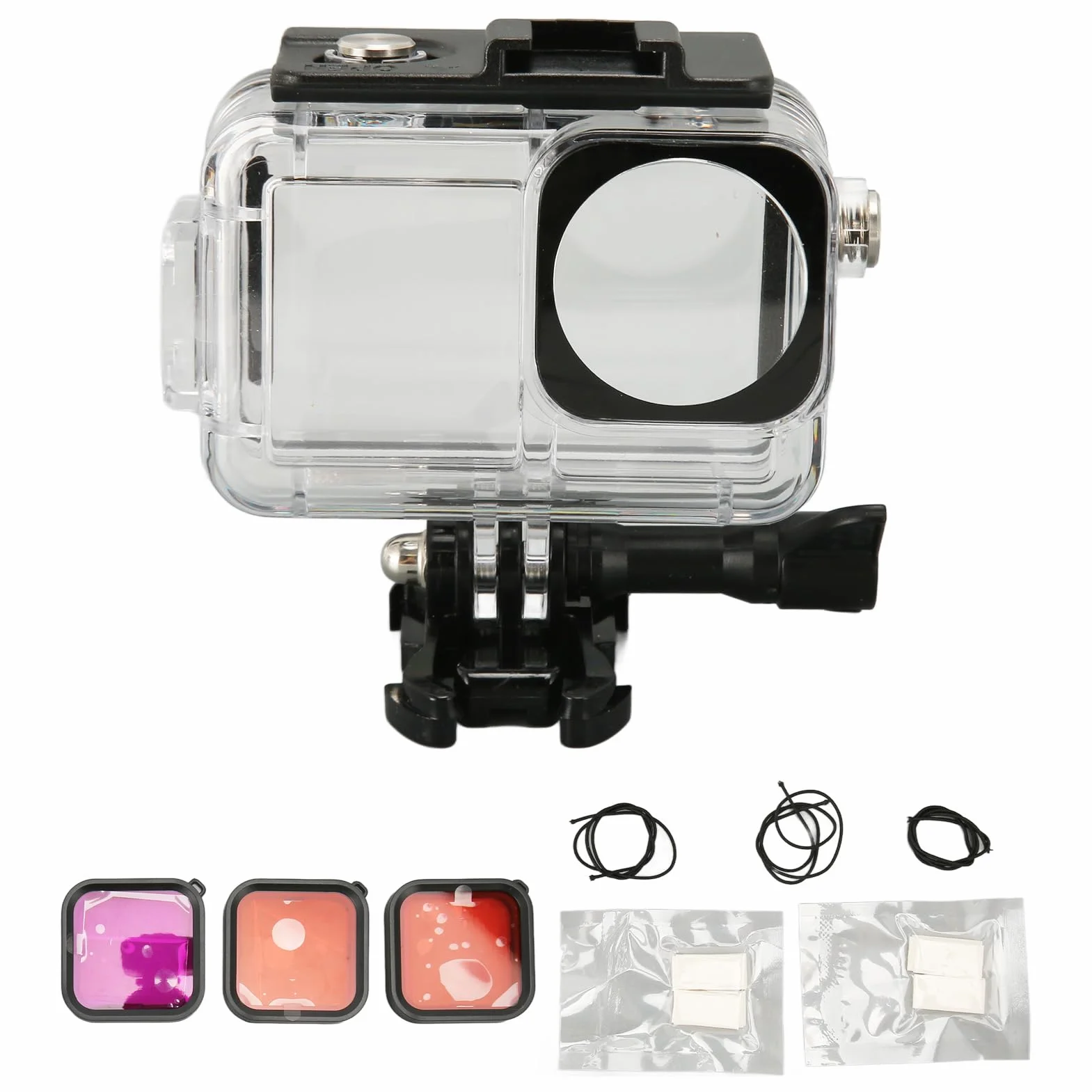 Wodoodporna Obudowa DJI Action 3 60M Podwodna Ochronna z Adapterami i Filtrami