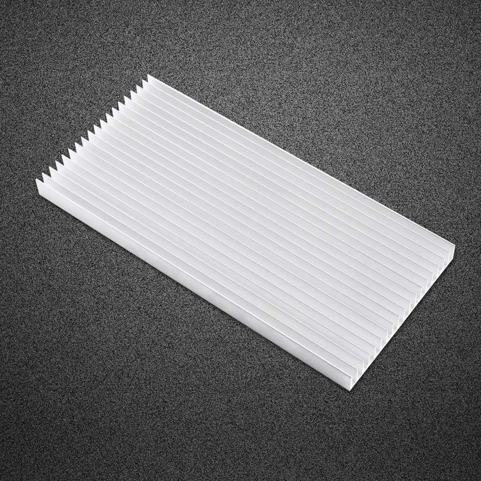 Aluminiowy radiator do lamp LED na 8 sztuk diod 3W lub 20 sztuk diod 1W, 300x140x20mm