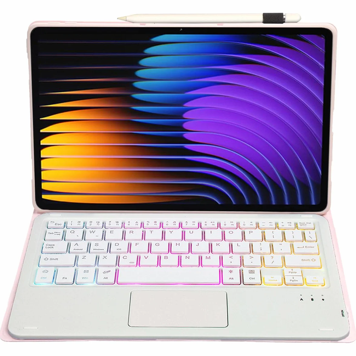 Etui na klawiaturę do Xiaomi Pad 8 / Xiaomi Pad 8 Pro (11,2 cala), bezprzewodowa klawiatura Bluetooth, etui folio | podświetlana klawiatura | mysz dotykowa