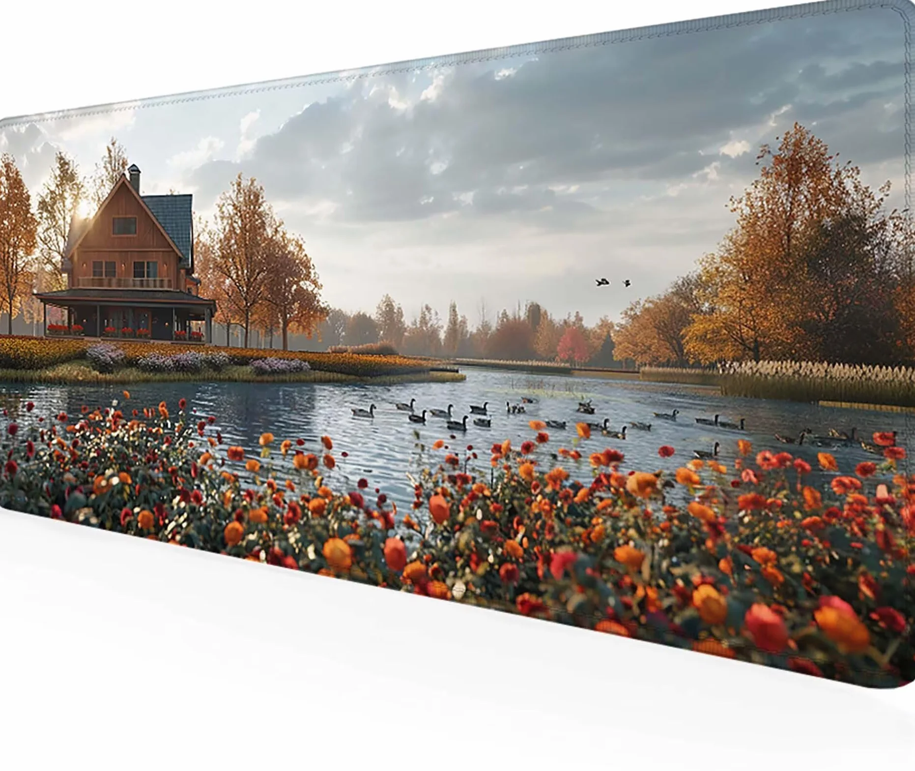 Domy podkładka pod mysz XXL 1200 x 600 mm, podkładka pod mysz dla graczy biała wodoodporna podkładka pod mysz antypoślizgowa gumowa podstawa podkładka pod mysz do gier akcesoria biurowe dla graczy,