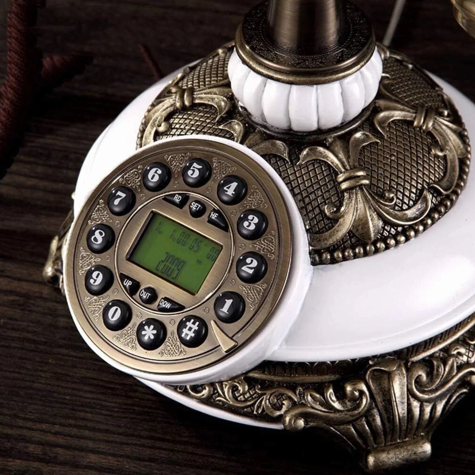 Telefon Retro/styl Vintage/żywica antyczny telefon/biuro dom salon telefon stacjonarny