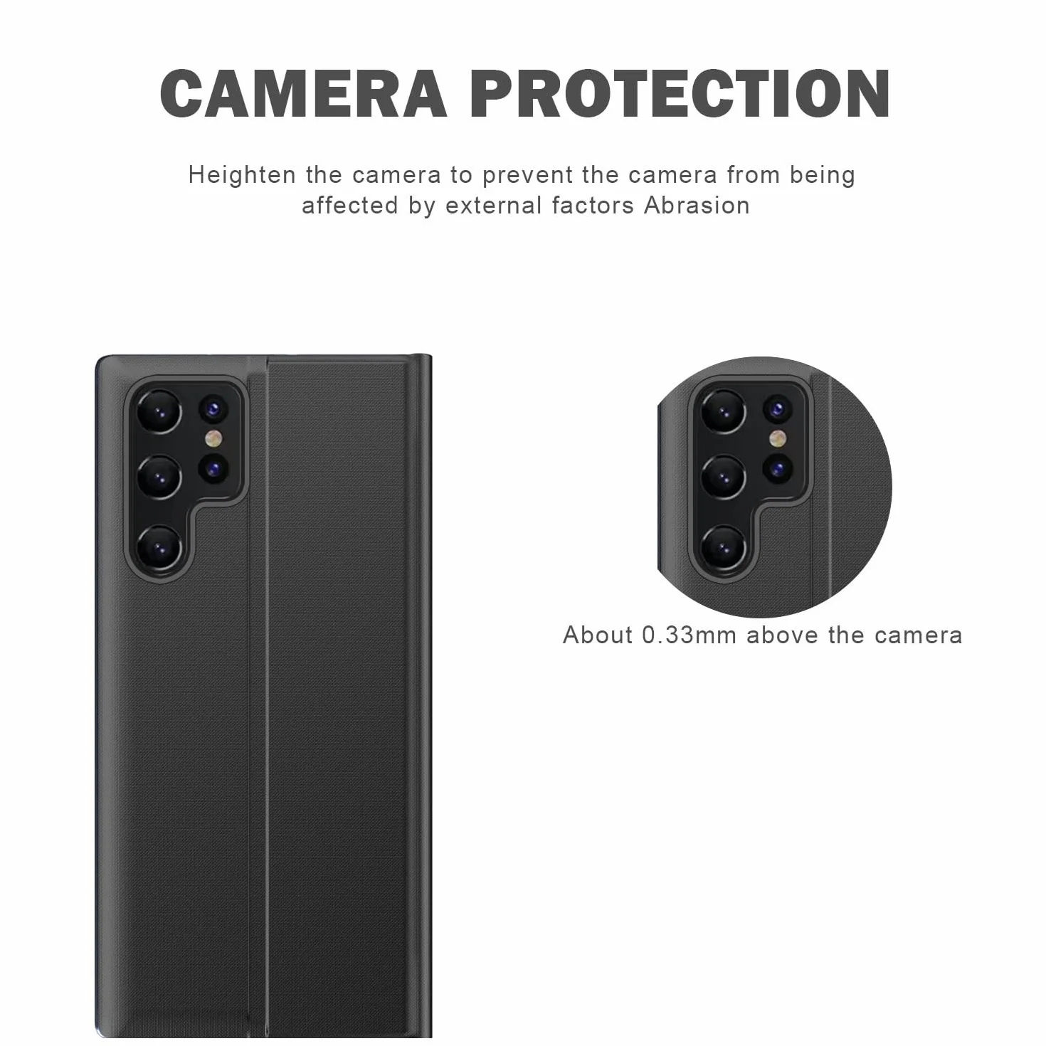 Etui do Samsung Galaxy S24 Ultra/S24 Plus/S24, etui ochronne z klapką magnetyczną, skórzane etui na telefon komórkowy z przezroczystym okienkiem z funkcją stojaka, czarne, S24 Ultra