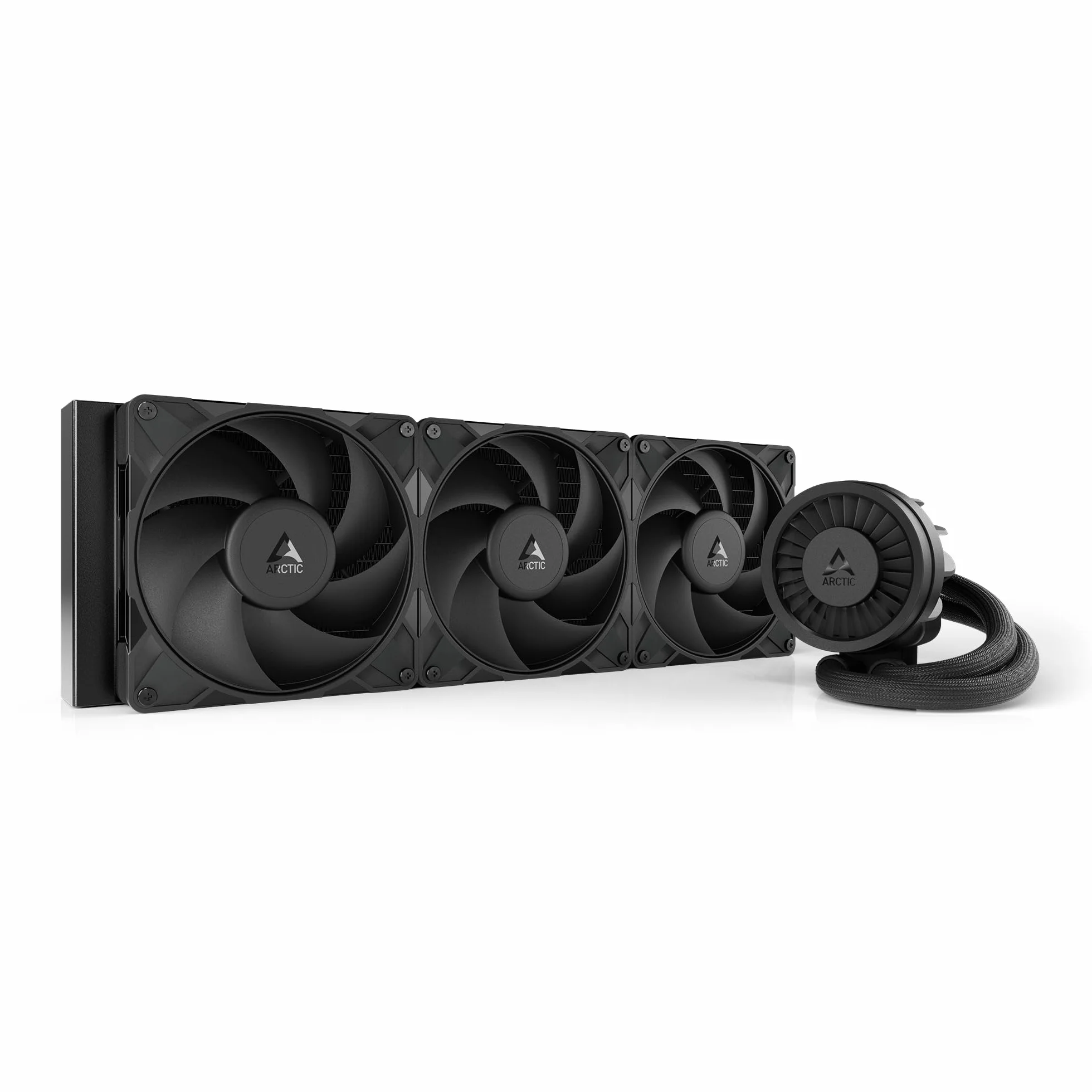 ARCTIC Liquid Freezer III Pro 420 - Chłodnica Procesora AIO, 3 x 140 mm Chłodzenie Wodne, Grzejnik 38 mm, Pompa PWM, Wentylator VRM, AMD AM5/AM4, Intel LGA1851/1700 Ramka Stykowa - Czarny