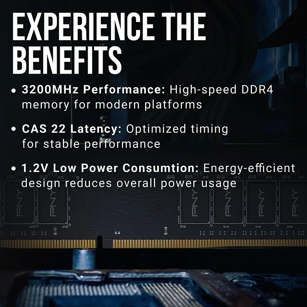 PNY PERFORMANCE DDR4 8GB 3200MHz RAM Desktop Memory