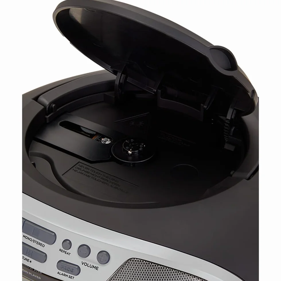 Aiwa BBTU-400SL: przenośne radio CD z Bluetooth i USB, kolorowy wyświetlacz, RDS, FM PLL, funkcja budzika, kolor: srebrny