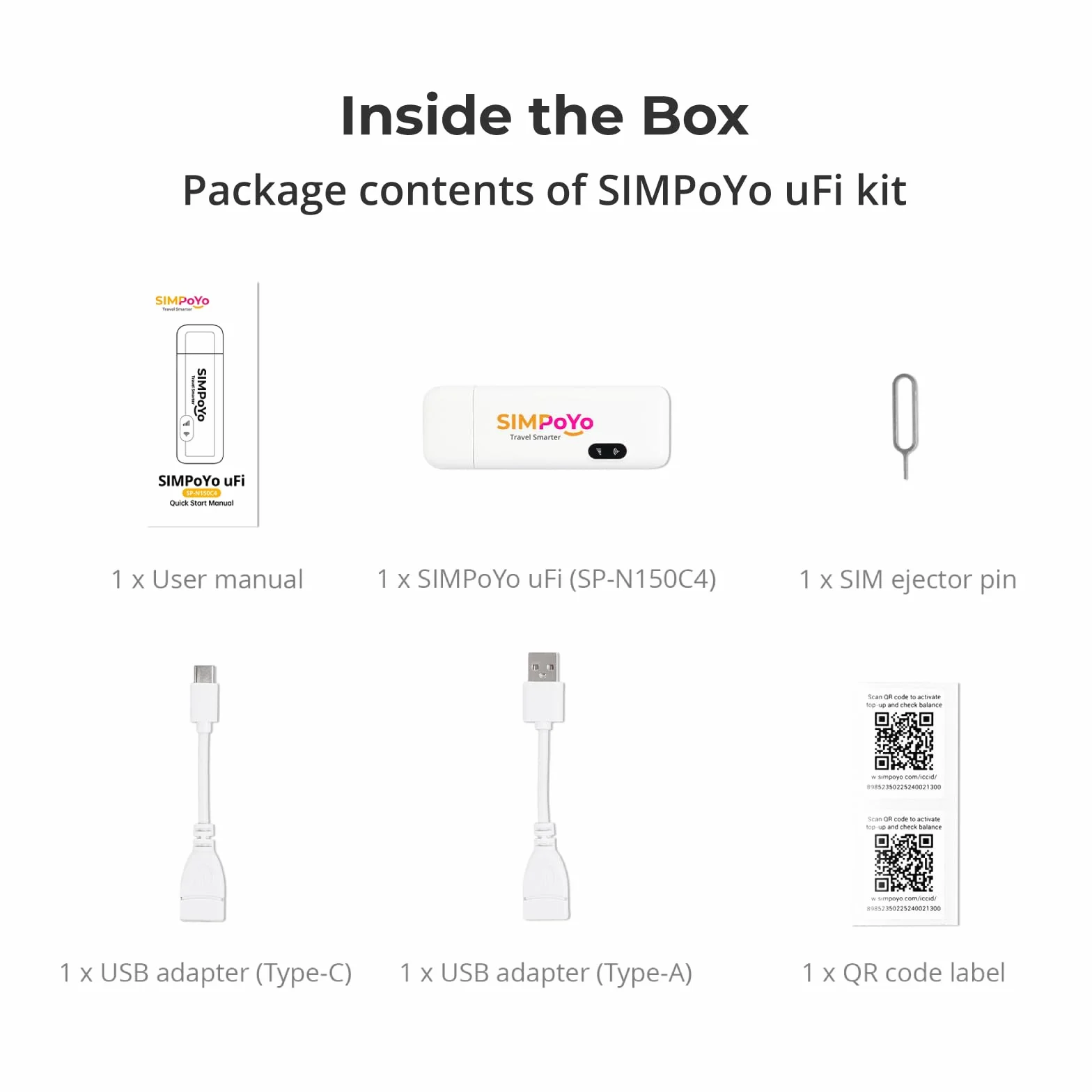 SIMPoYo USB Dongle, Wireless Network Wi-Fi Adapter, Plug and Play Wi-Fi Hotspot with 10G SIM Card for Slate 7/Beryl AX/Slate AX/Opal, 4G LTE Mobile Unlocked Modem for Desktop/Laptop/Travel/Business