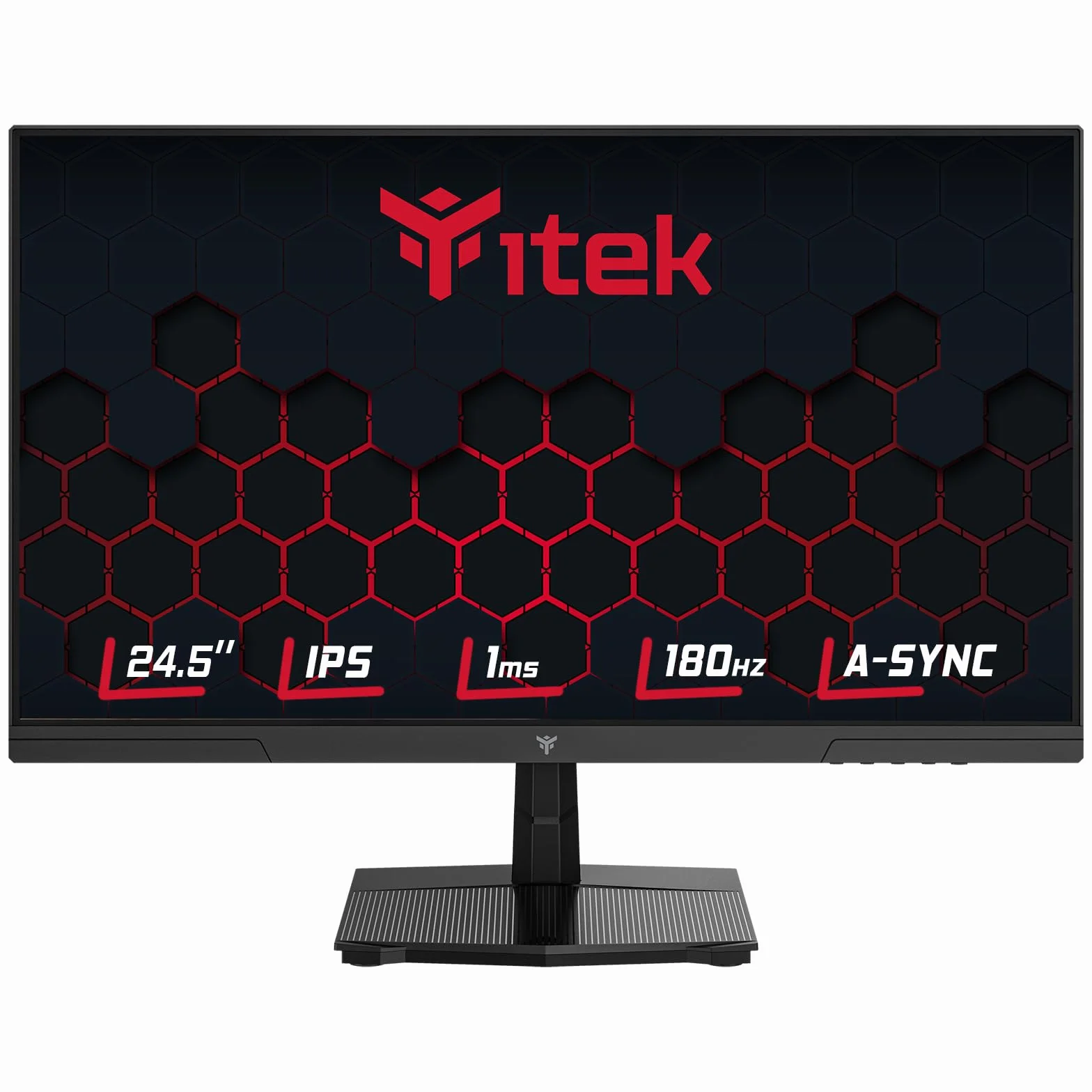 Itek Monitor GGF - 24,5" płaski, 1920x1080 FHD, panel IPS 180Hz, odpowiedź 1ms, połączenia HDMI i DP, HDR, adaptacyjna synchronizacja