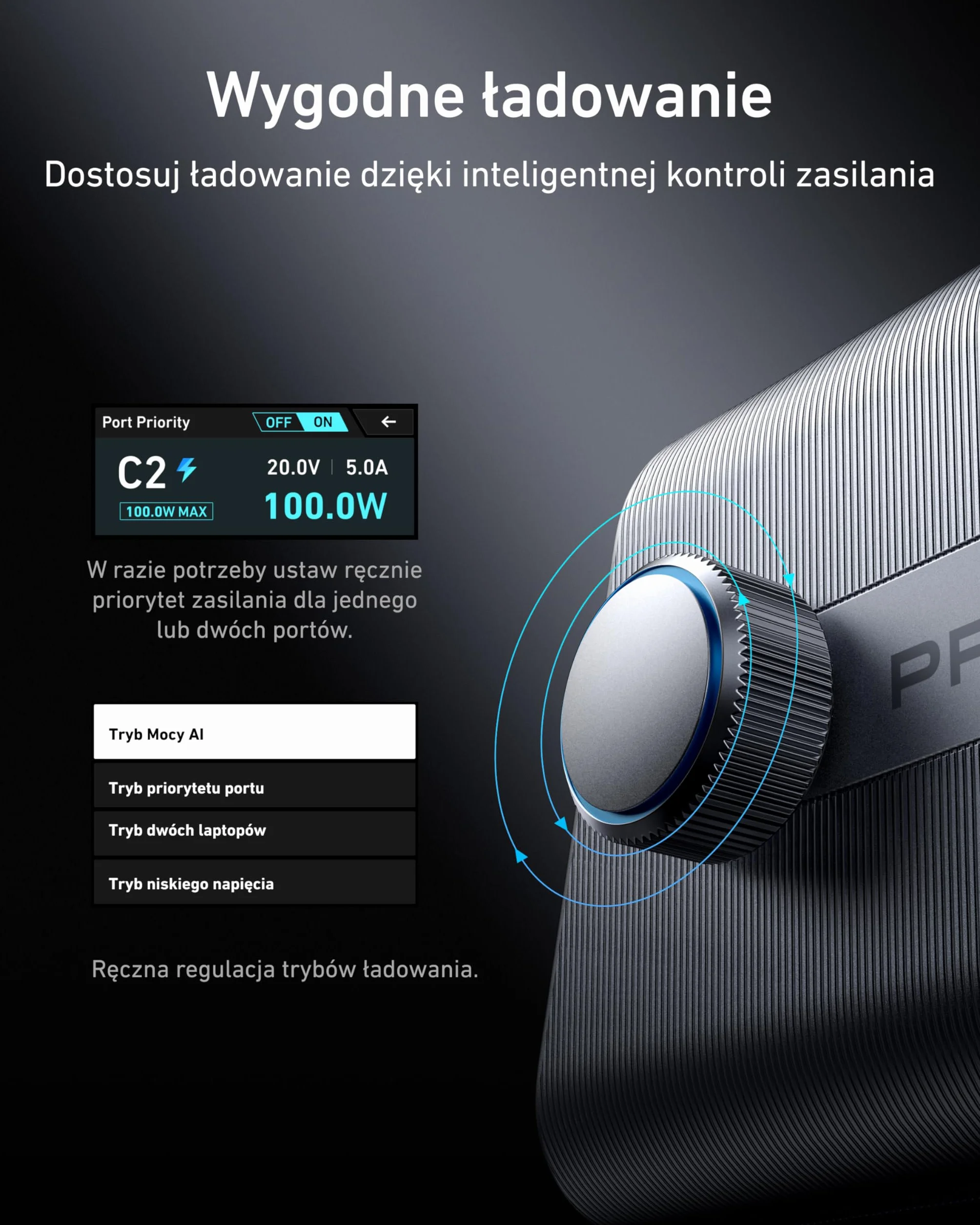 Ładowarka USB-C Anker Prime 250 W, ultraszybka 6-portowa ładowarka GaN, wyświetlacz LCD 6 cm, inteligentny kontroler, kompatybilna z MacBook, iPhone 16/15/14, Pixel, Galaxy i innymi urządzeniami