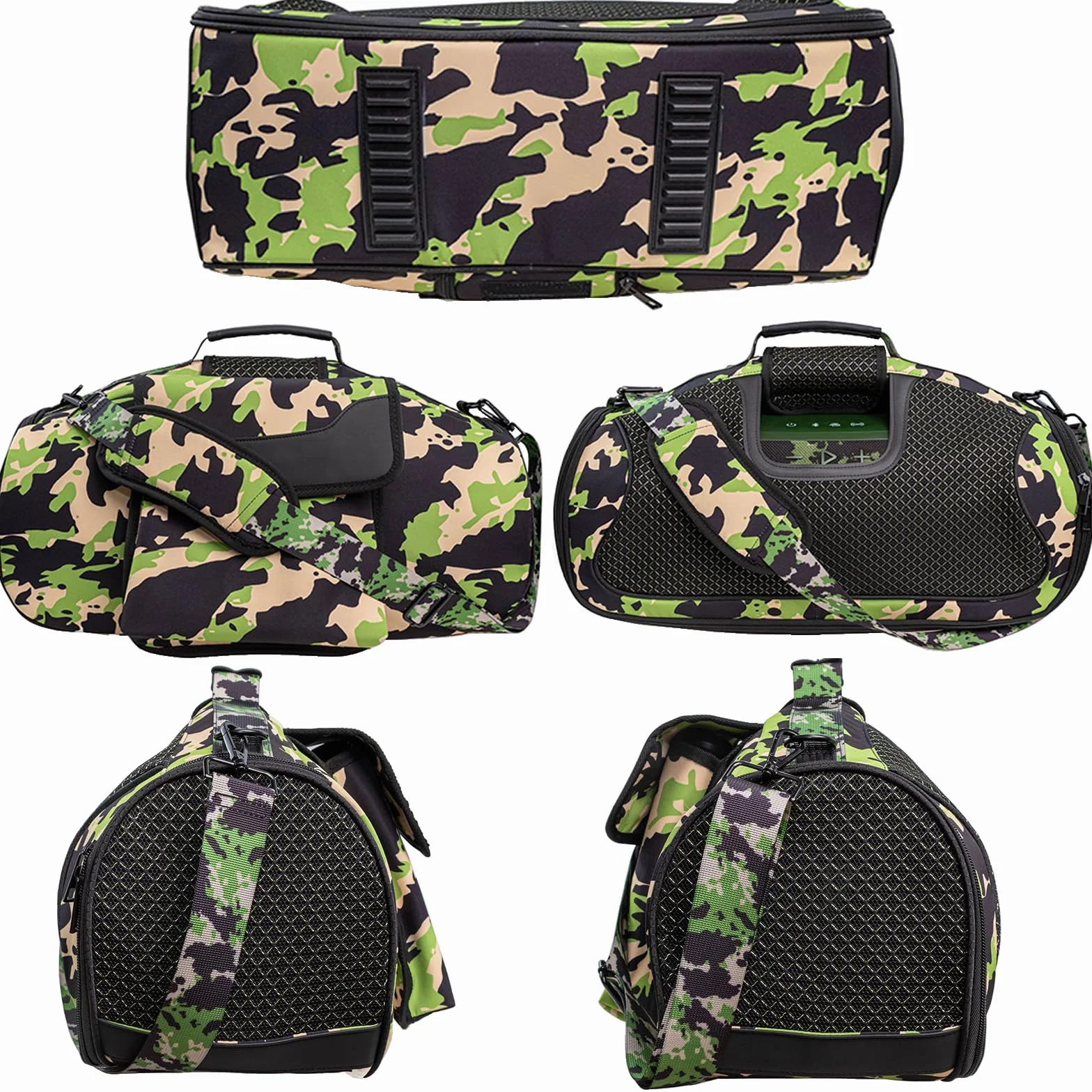 Futerał Przenośny Pokrowiec Etui Torba Transportowa Podróżny Akcesoria z Paskiem do JBL Boombox 4 przenośny głośnik Bluetooth,Dodatkowa Torba do Mikrofon,ładowarkę,Moro