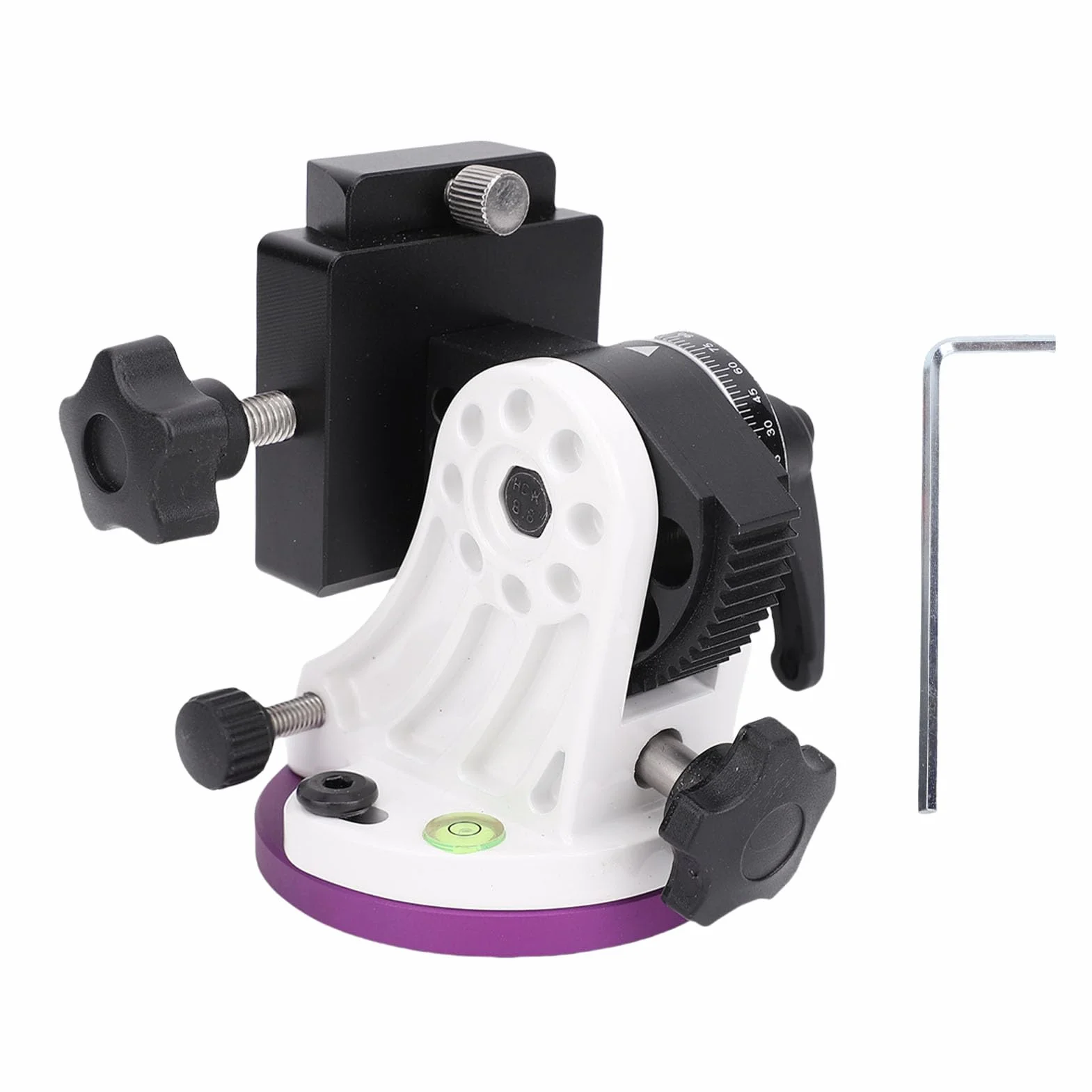 LiebeWH Podstawa Latitude ze Stopu Aluminium z Klinem Równikowym z 3-calowym Mocowaniem do Statywu i regulacją od 0 do 90 Stopni Astrofotografii dla Użytkowników Teleskopów Obserwacji Nieba (styl B)