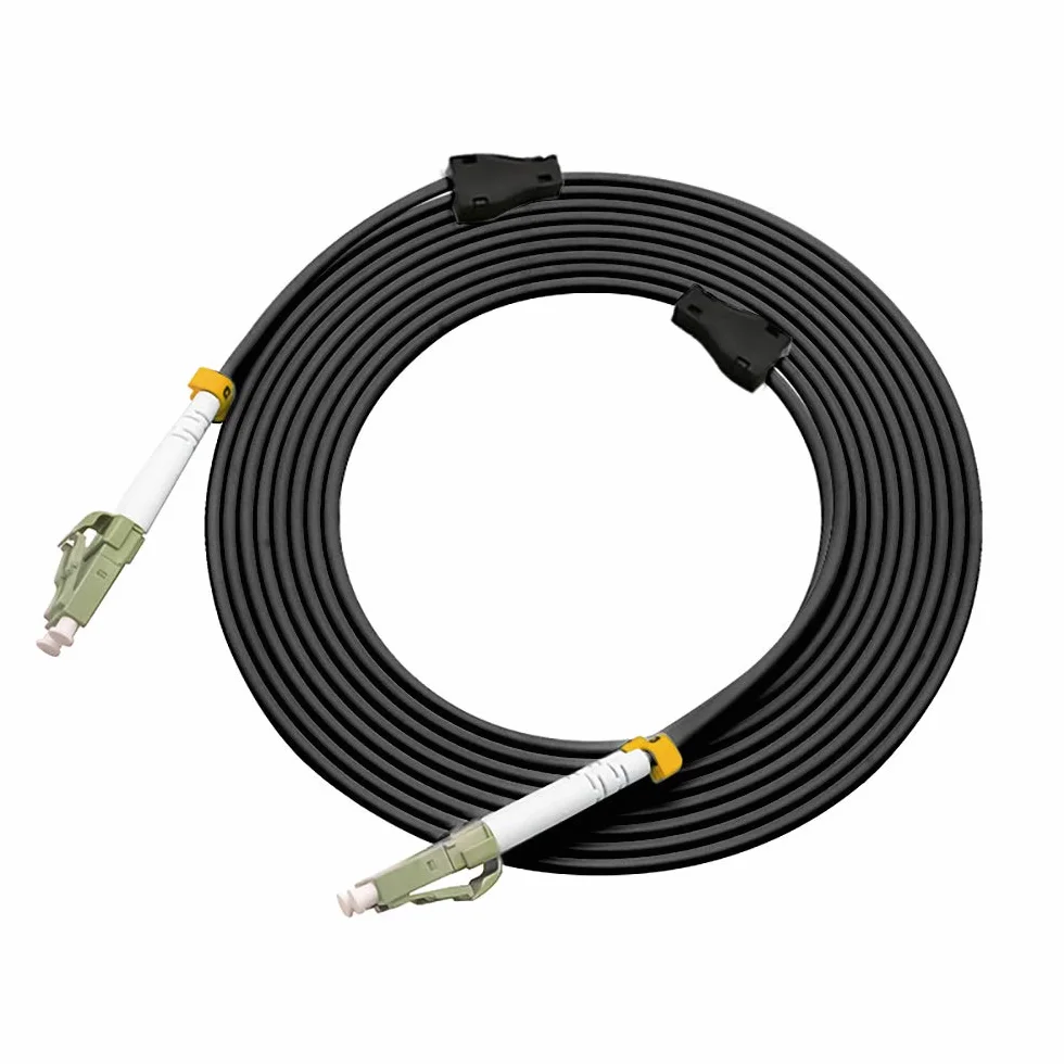 50 metrów LC do LC na zewnątrz opancerzony duplex OM2 kabel światłowodowy skoczek optyczny przewód krosowy wielofunkcyjny 50/125 50 m LC-LC