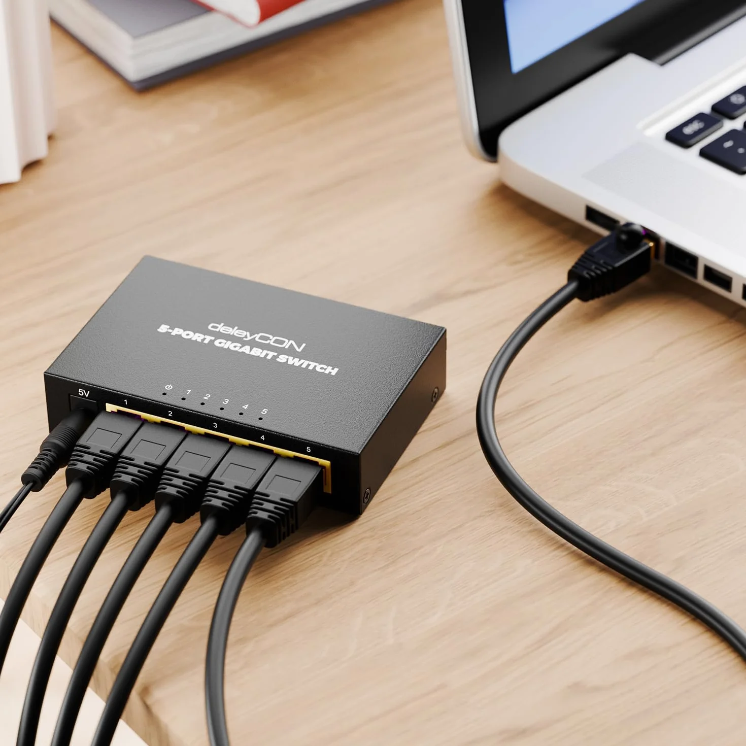 deleyCON 15m Kabel Sieciowy CAT7 Outdoor do Zastosowań Zewnętrznych (10 Gbit/s, 600 MHz, Ekranowanie S/FTP, Miedź) RJ45 Ethernet LAN DSL Kabel Patch - Odporny na Warunki Atmosferyczne - do PC, TV