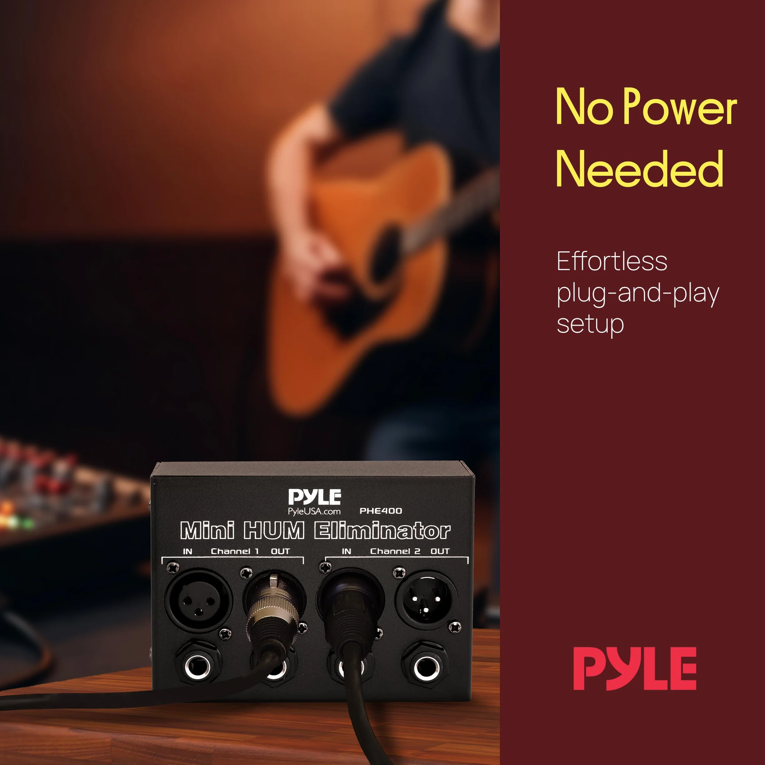 Pyle B00BARTW42 tłumik Box (2-kanałowy) z gniazdami XLR