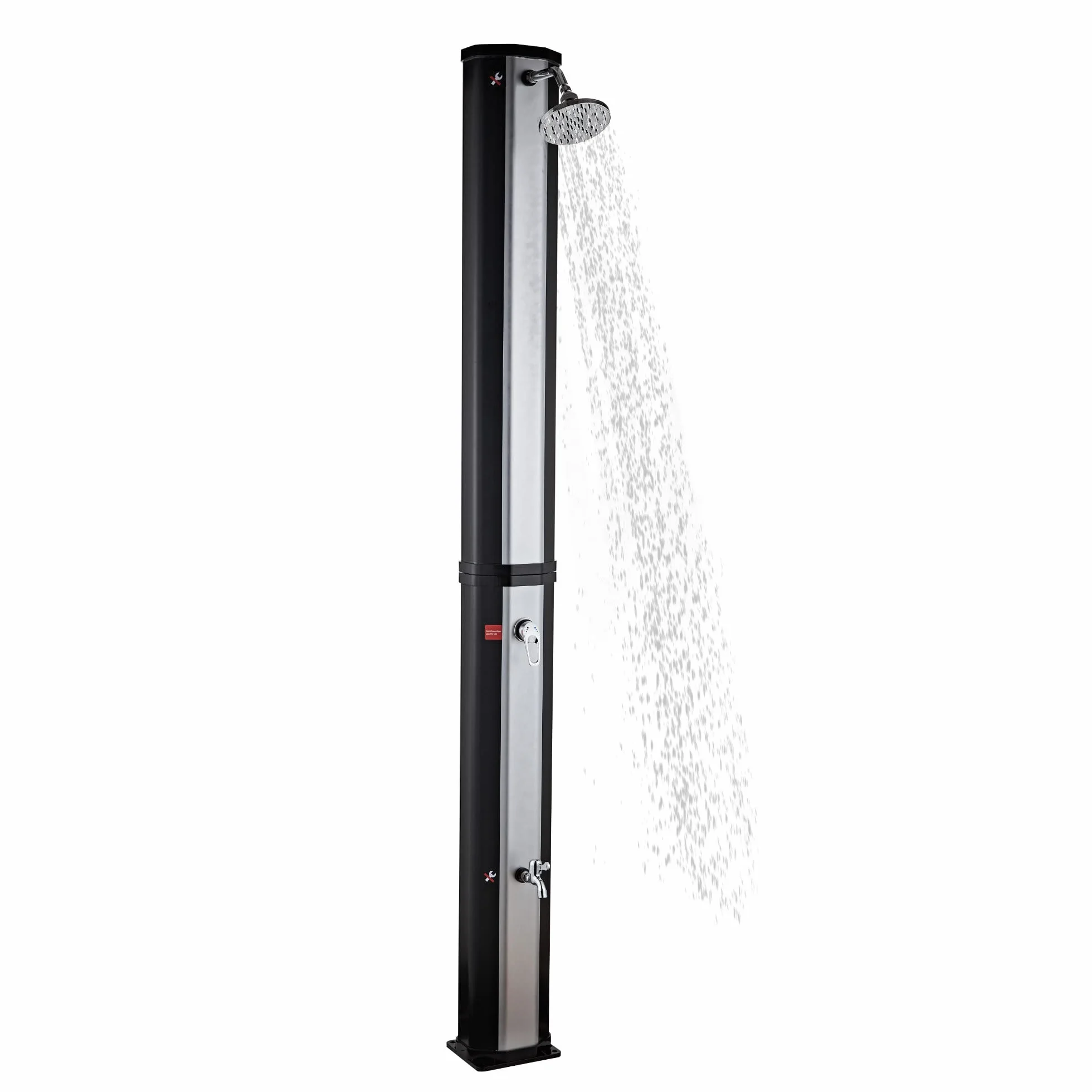 Prysznic solarny Taree z kranem 60L srebrny 60°C
