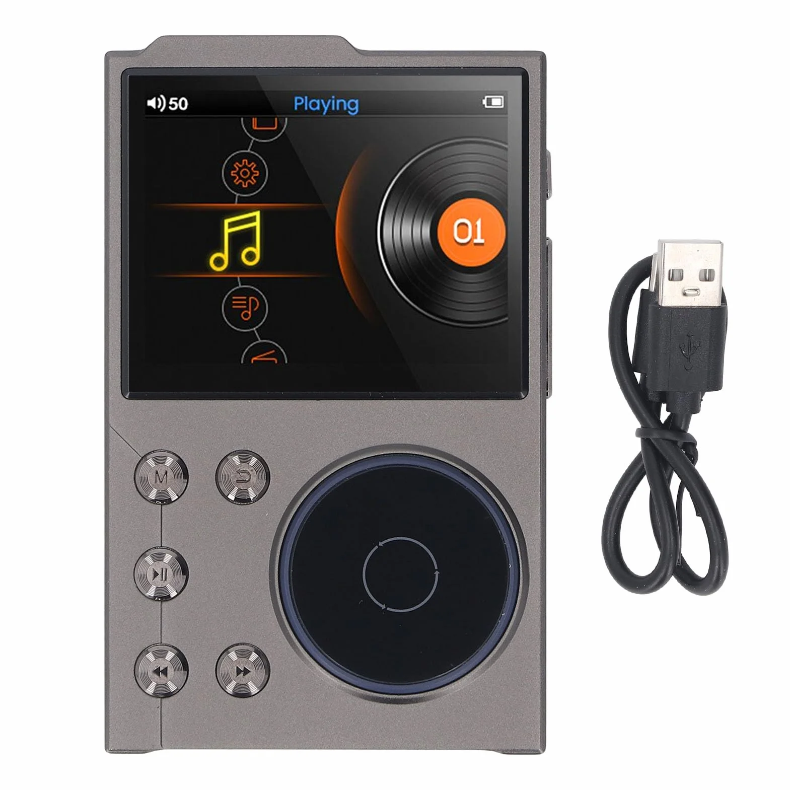 Odtwarzacz MP3 HiFi z Bluetooth 5.3 - Przenośny Cyfrowy Odtwarzacz Muzyki, Bezstratny Cyfrowy Odtwarzacz Muzyki DSD o Wysokiej Rozdzielczości, Przenośny Odtwarzacz MP3