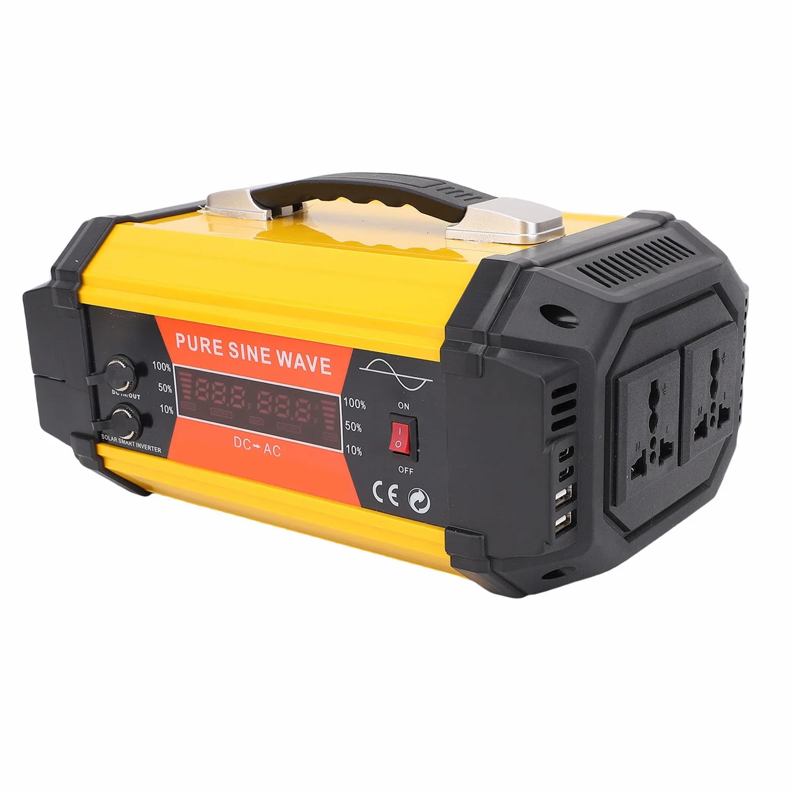 Generic Kompaktowy Samochodowy Konwerter Zasilania o Mocy 800 W z Portami USB do ładowania urządzeń W Podróży