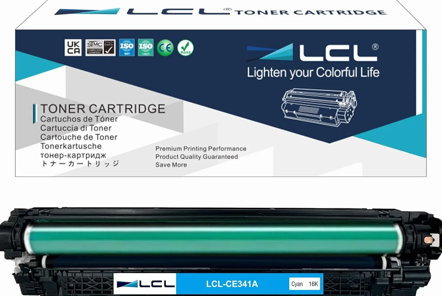 LCL Kompatybilny toner 651A CE341A (1 cyjan) zamiennik do HP LaserJet MFP M775 M775dn M775f M775z M775z+