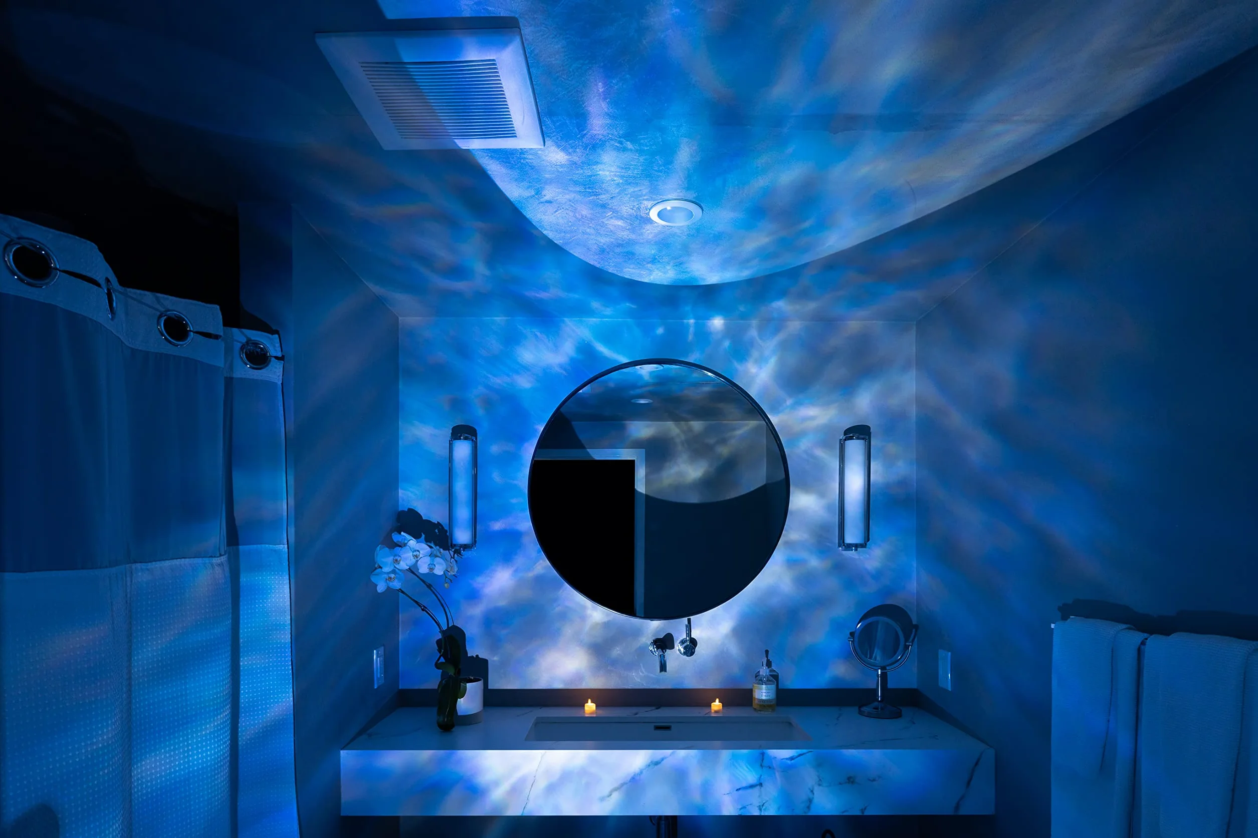 BlissLights Sky Lite Evolve Projektor Galaxy – LED Blended Color Nebula Cloud, aplikacja WiFi, kino domowe i prezent w postaci lampki nocnej (Tylko chmura)