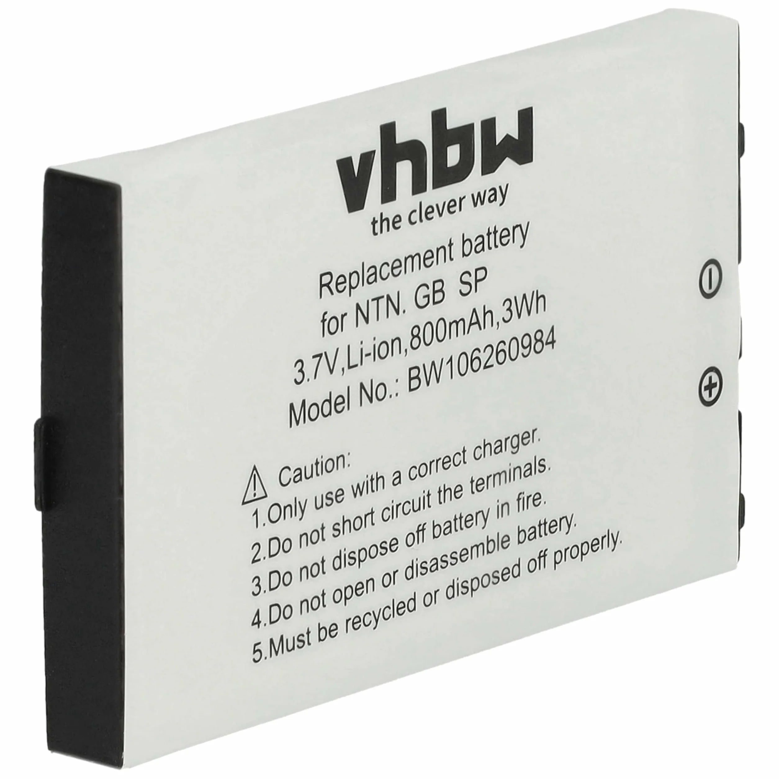 vhbw Bateria kompatybilna z Nintendo Gameboy Advance SP (GBA SP) / Special AGS-001, AGS-101, AGS-003 zamiennik do SAM-SPRBP - (Li-Ion, 800 mAh, 3,7 V)