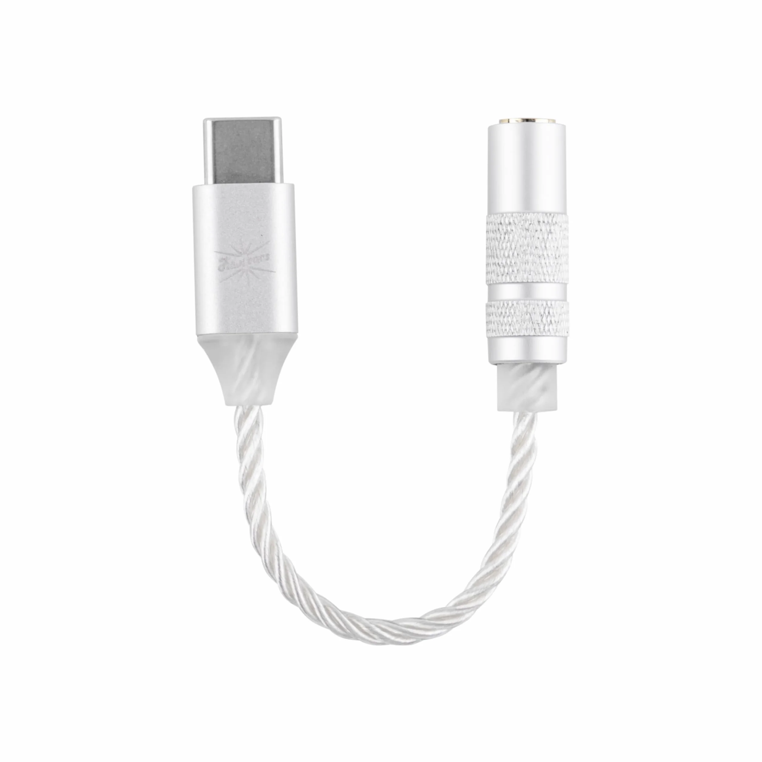 Kiwi Ears AD1 Kabel adapterowy DAC USB-C do 3,5 mm, 32 bity/384 kHz, Srebro