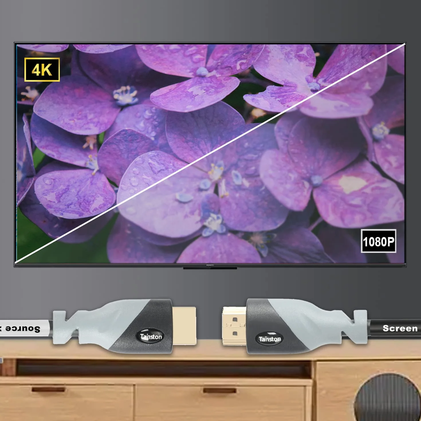 Kabel HDMI o wysokiej prędkości, obsługa 30 m, 4K 2160P, 3D, 1080P, kanał zwrotny audio (30 m, szary)